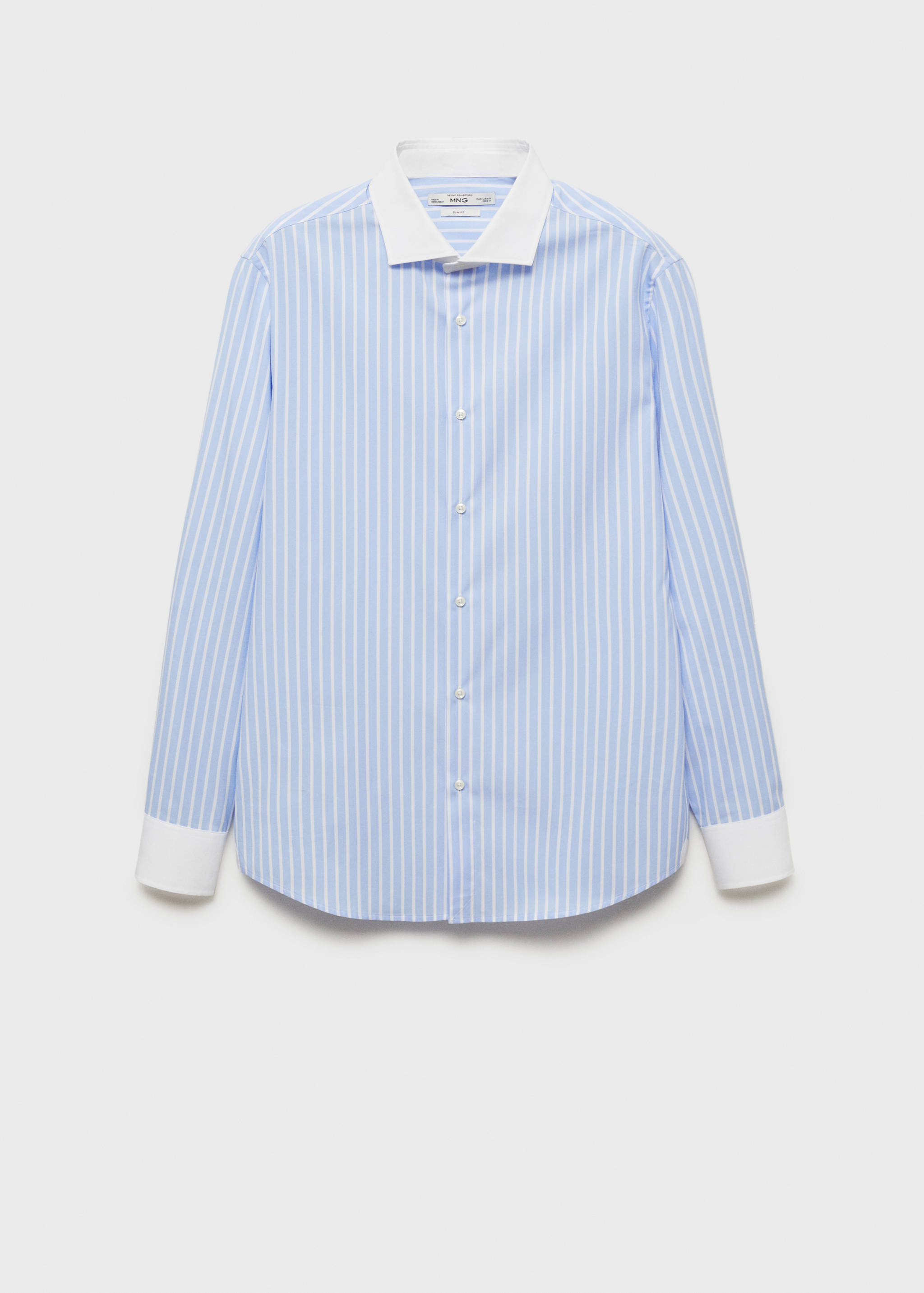 Striped-print slim-fit suit shirt - Article without model
