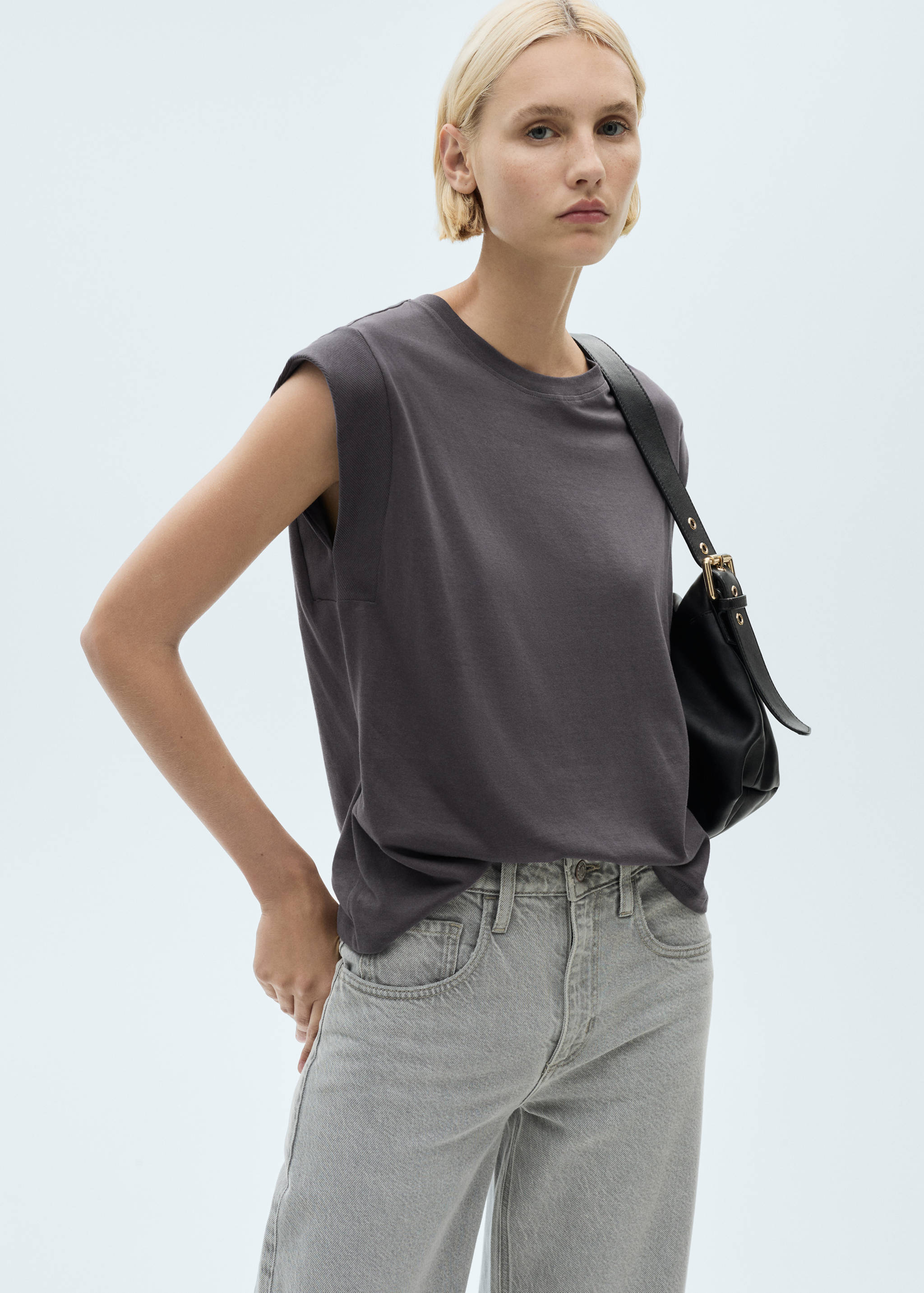 Short-sleeved cotton t-shirt - Medium plane