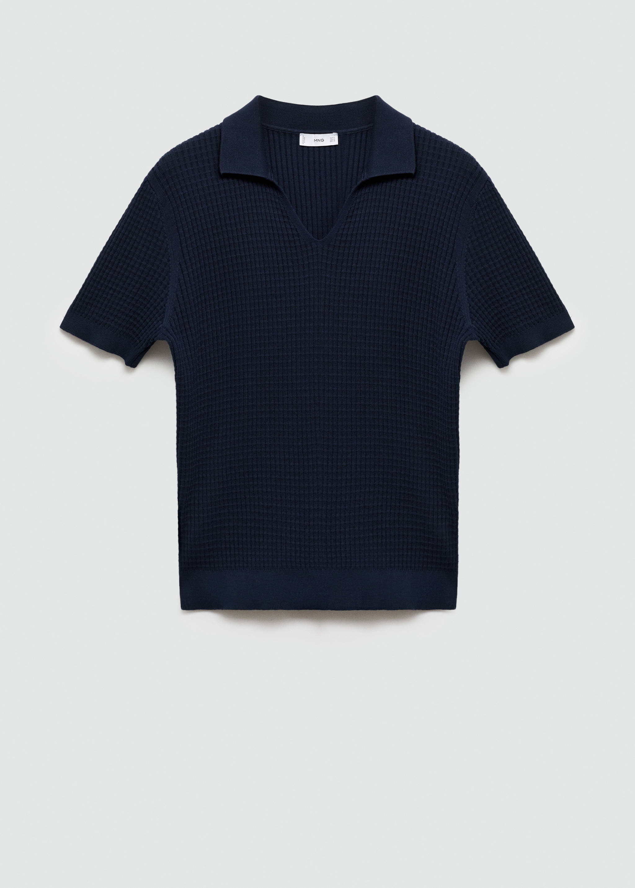 Koszulka polo z prążkowanej dzianiny - Artykuł bez modela/modelki