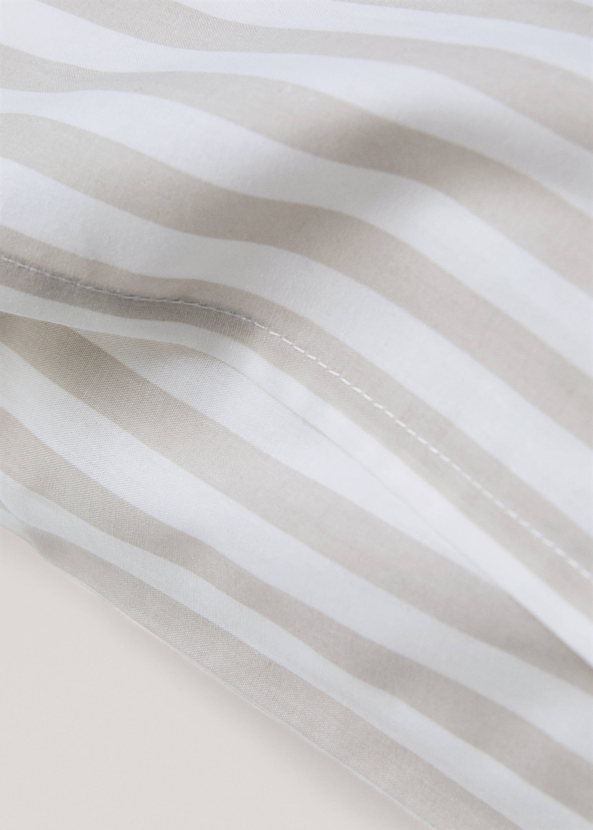 Striped cotton pillowcase 60x60cm - Details of the article 1