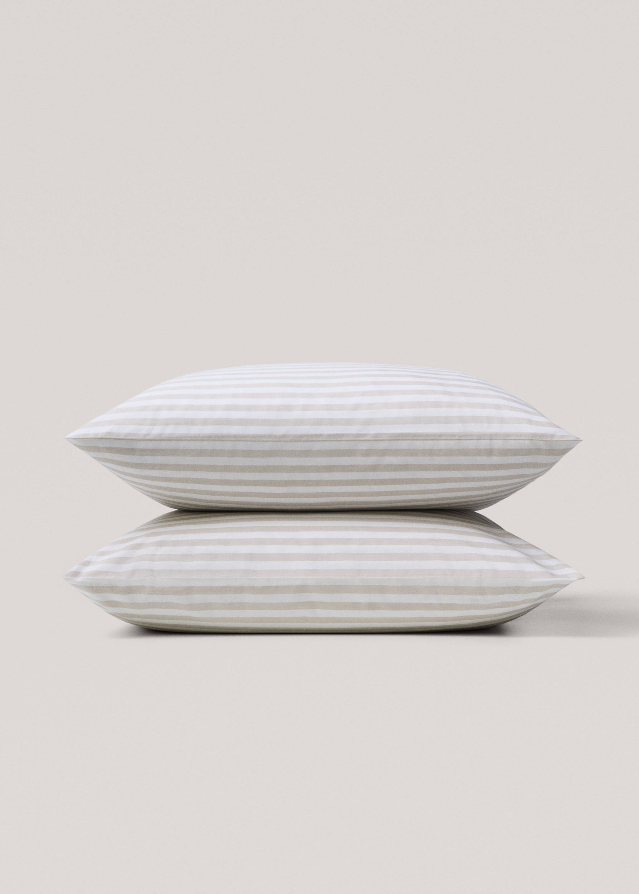 Striped cotton pillowcase 60x60cm - Details of the article 3