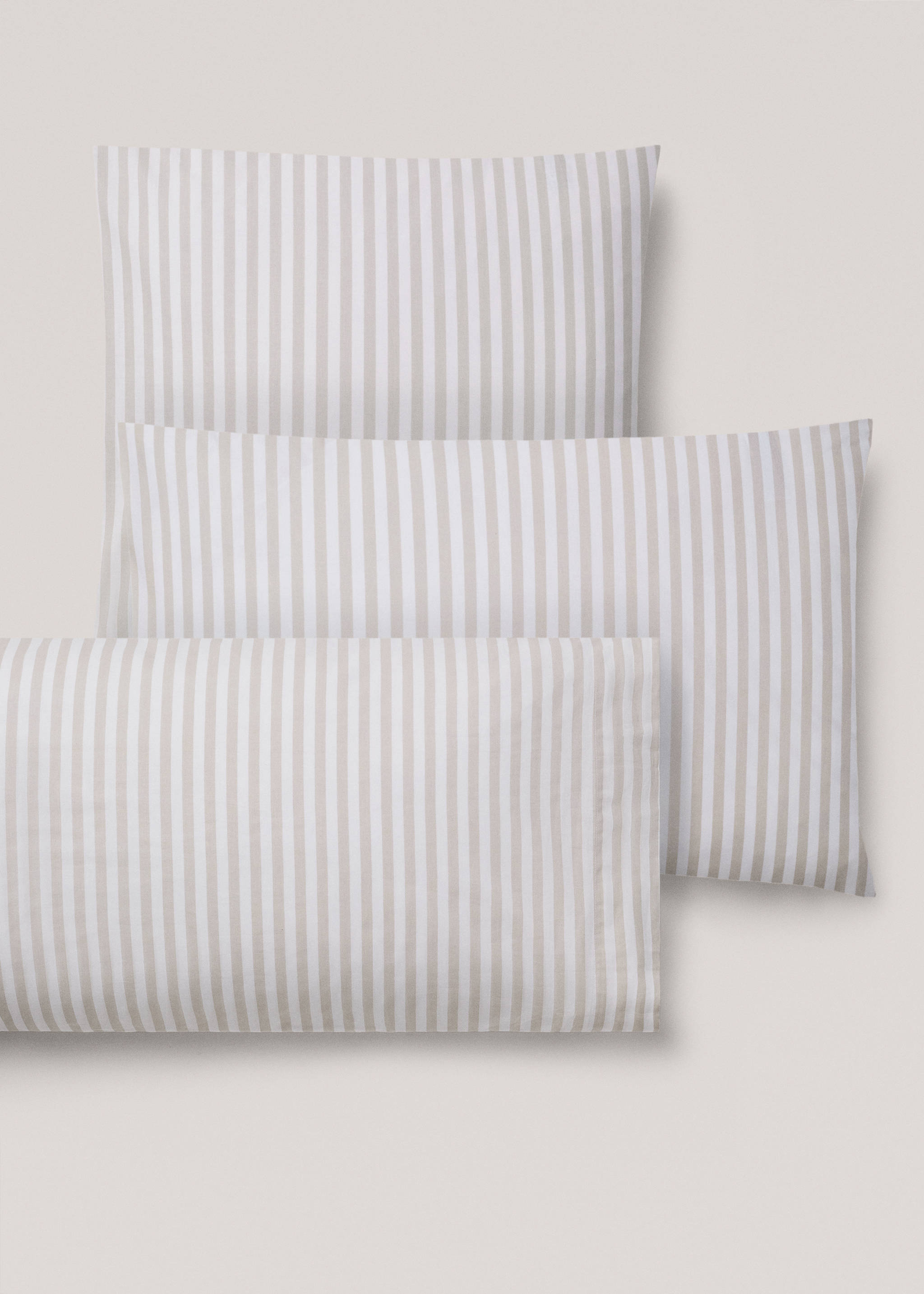 Striped cotton pillowcase 60x60cm - Details of the article 4