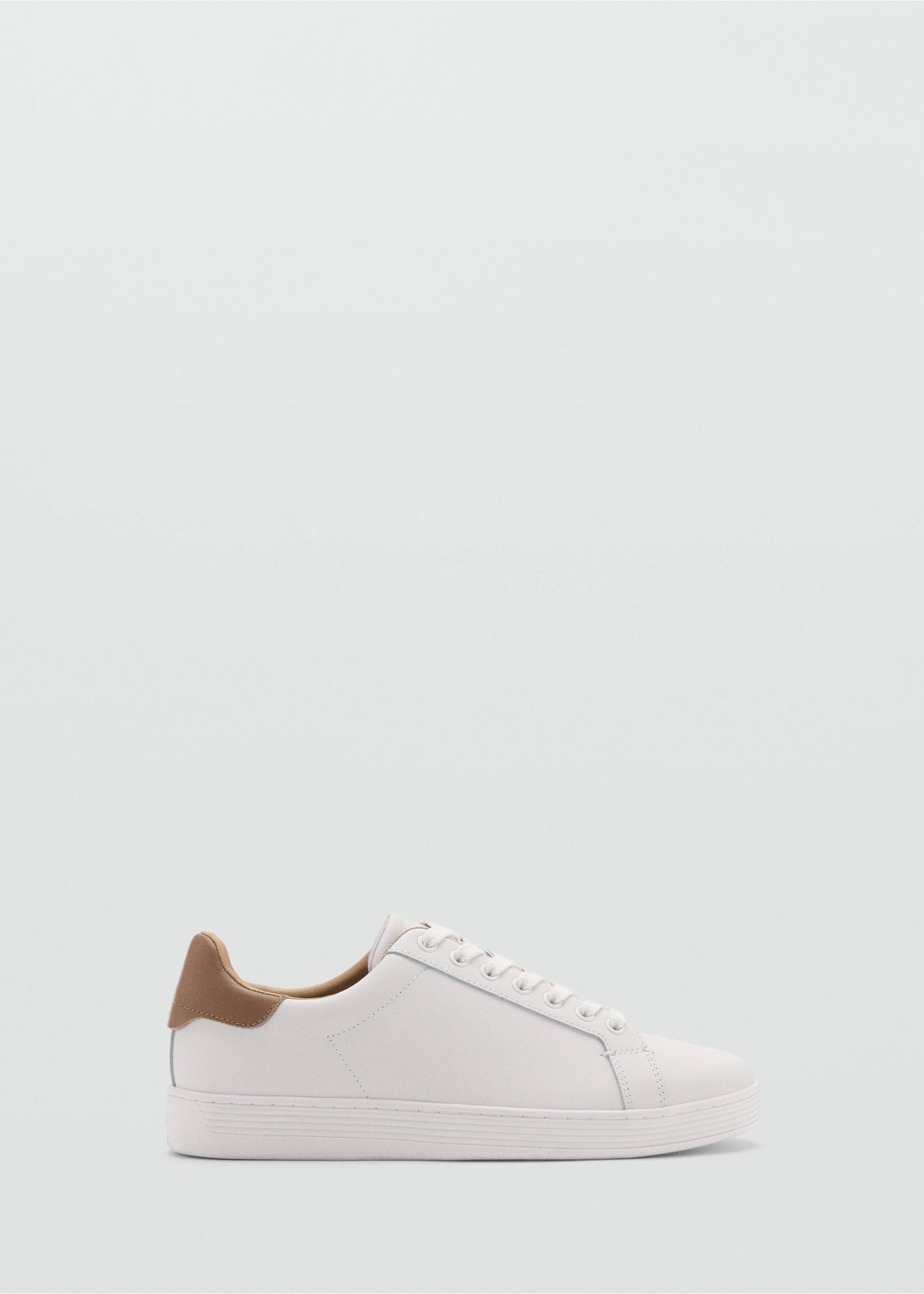 Contrasting panel leather sneakers - Article without model, White. Ref: 77030596-00.