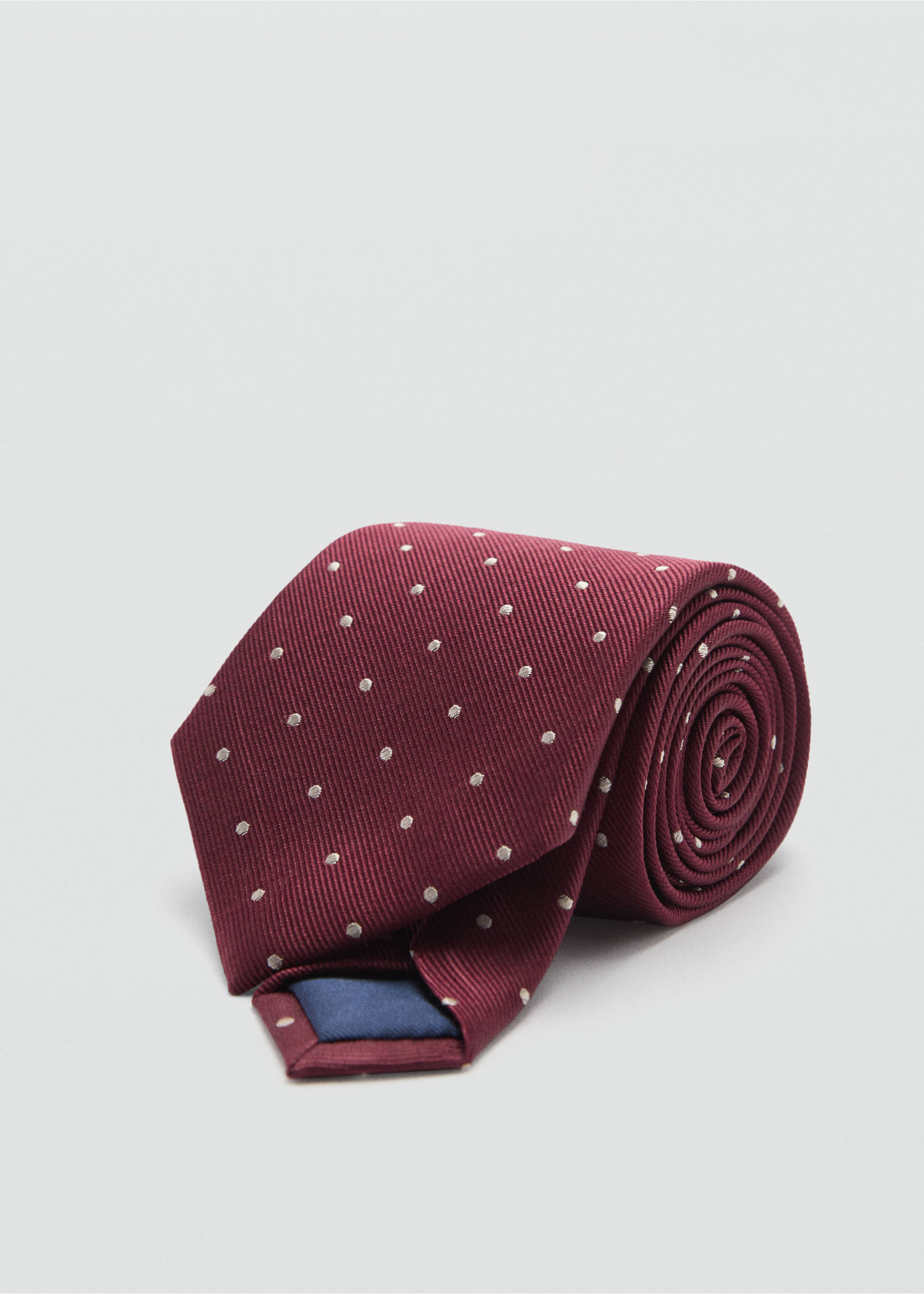 Corbata 100% seda de mora pics - Pla mig, Bordeus. Ref: 77030597-00.