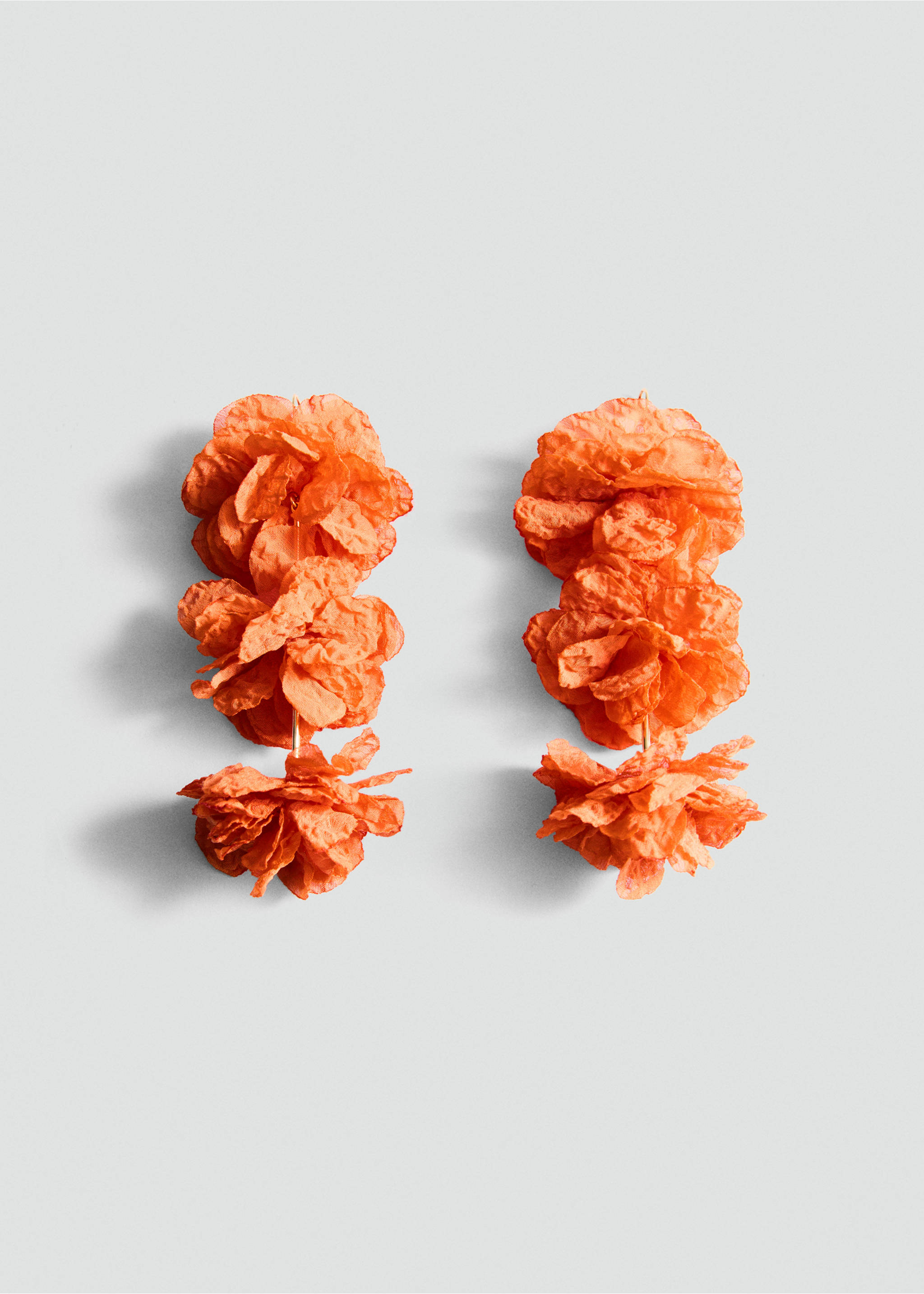 Pendientes colgantes flores - Artículo sin modelo, Naranja. Ref: 77030601-00.
