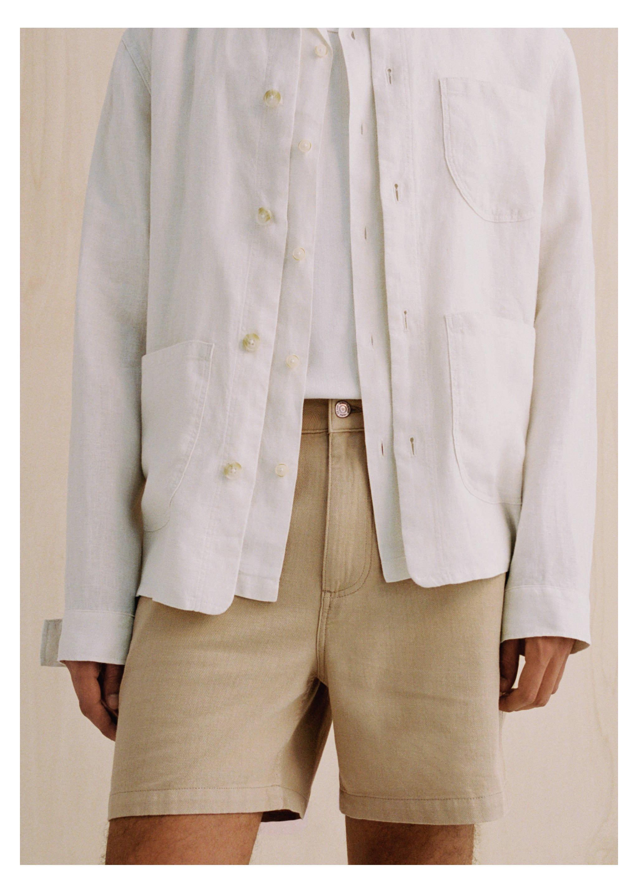 Zsebes pamut bermuda - A termék adatai 5, Okker. Ref: 77030602-00.