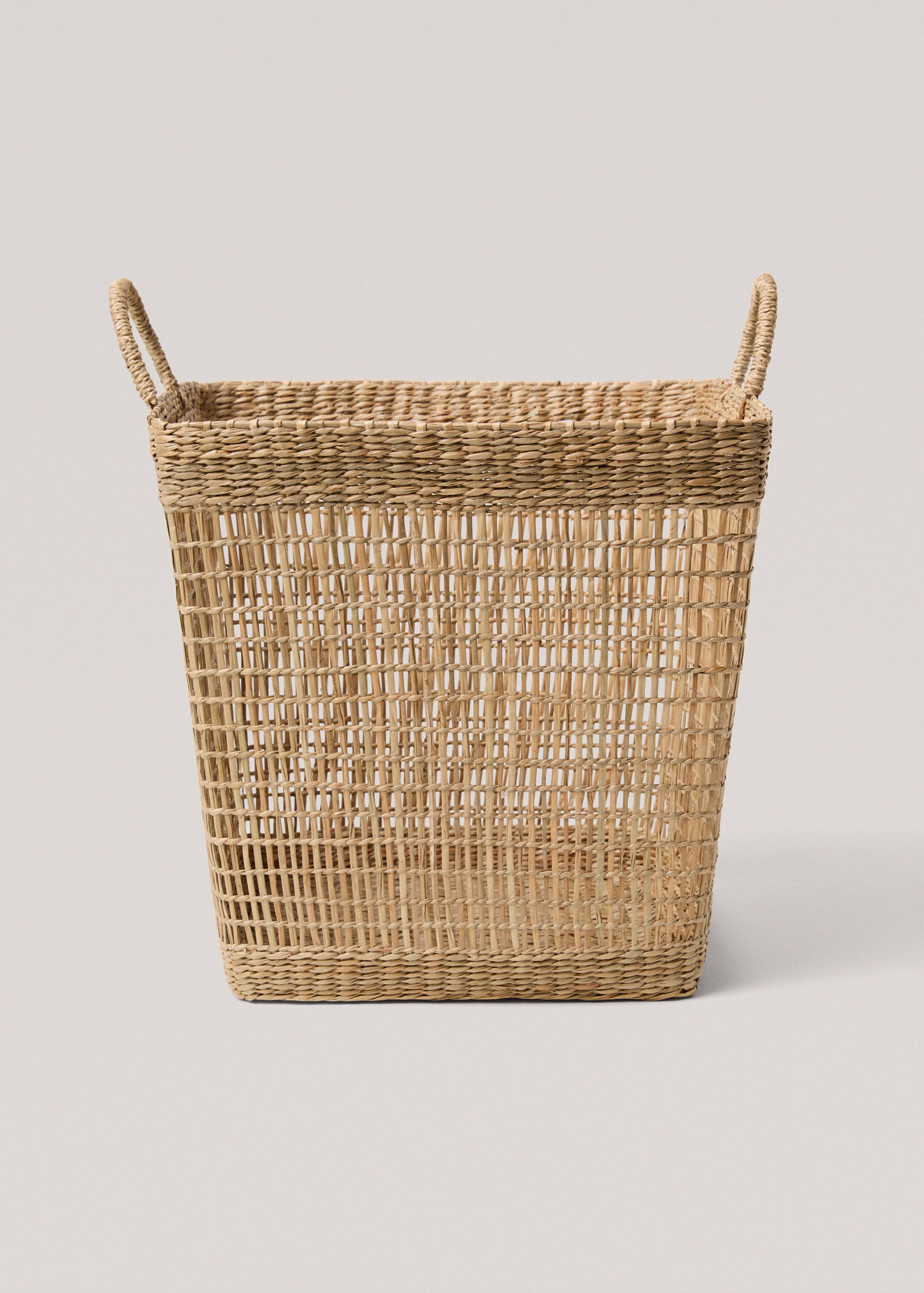 Square natural fibre basket 36x36cm - Article without model