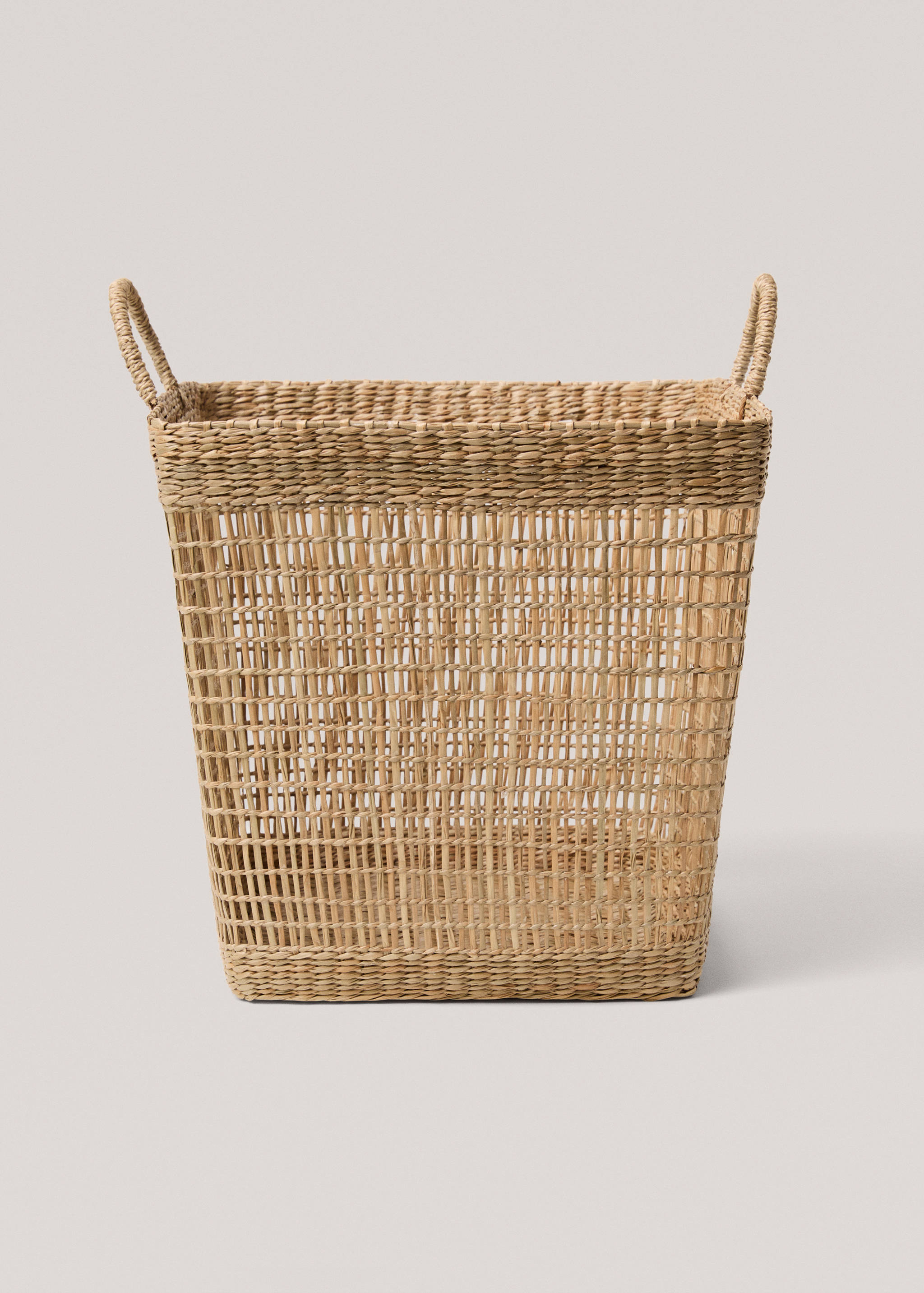 Square natural fibre basket 36x36cm - Article without model