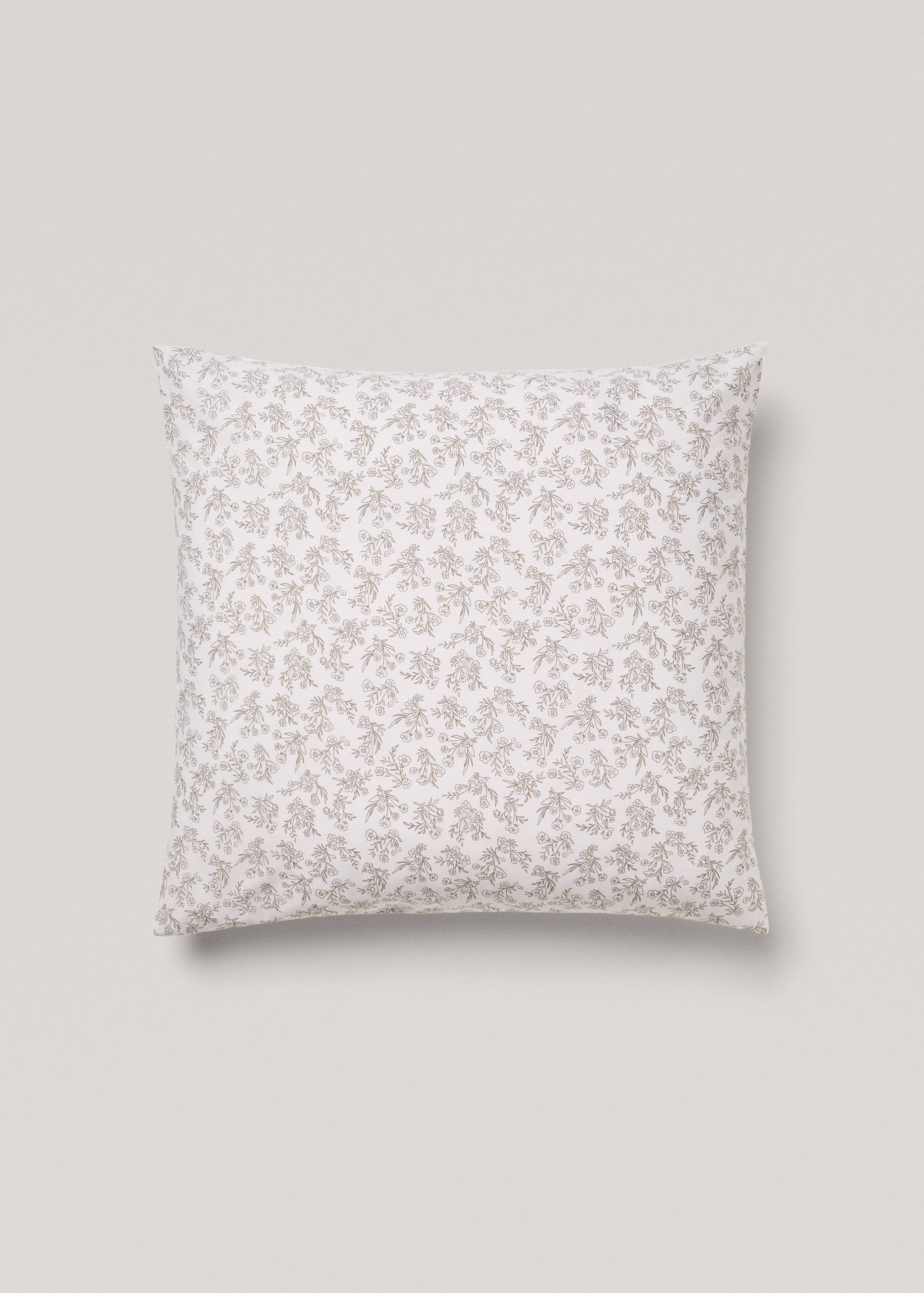 Cotton pillowcase with floral design 60x60cm - Article without model