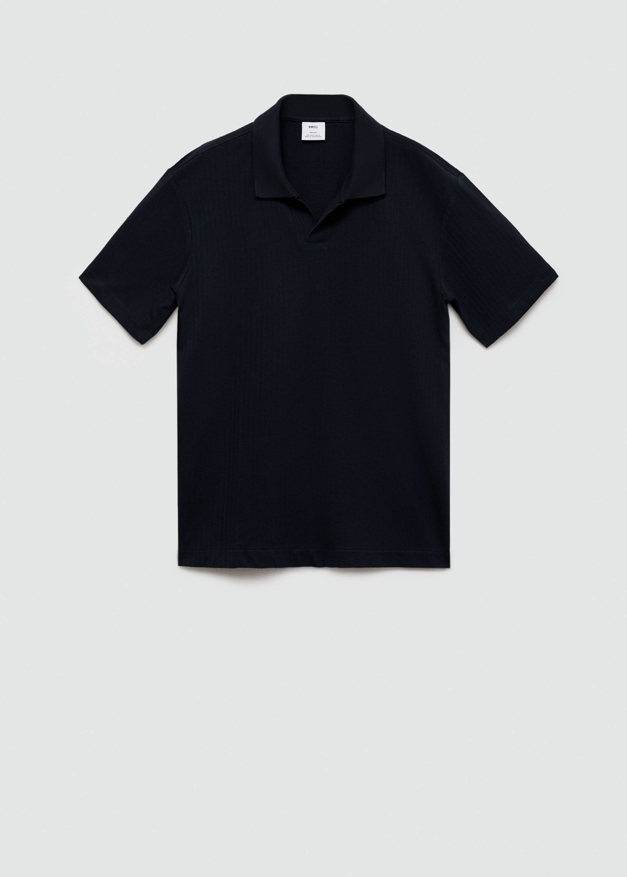 Regular-fit ribbed cotton polo shirt - Article without model