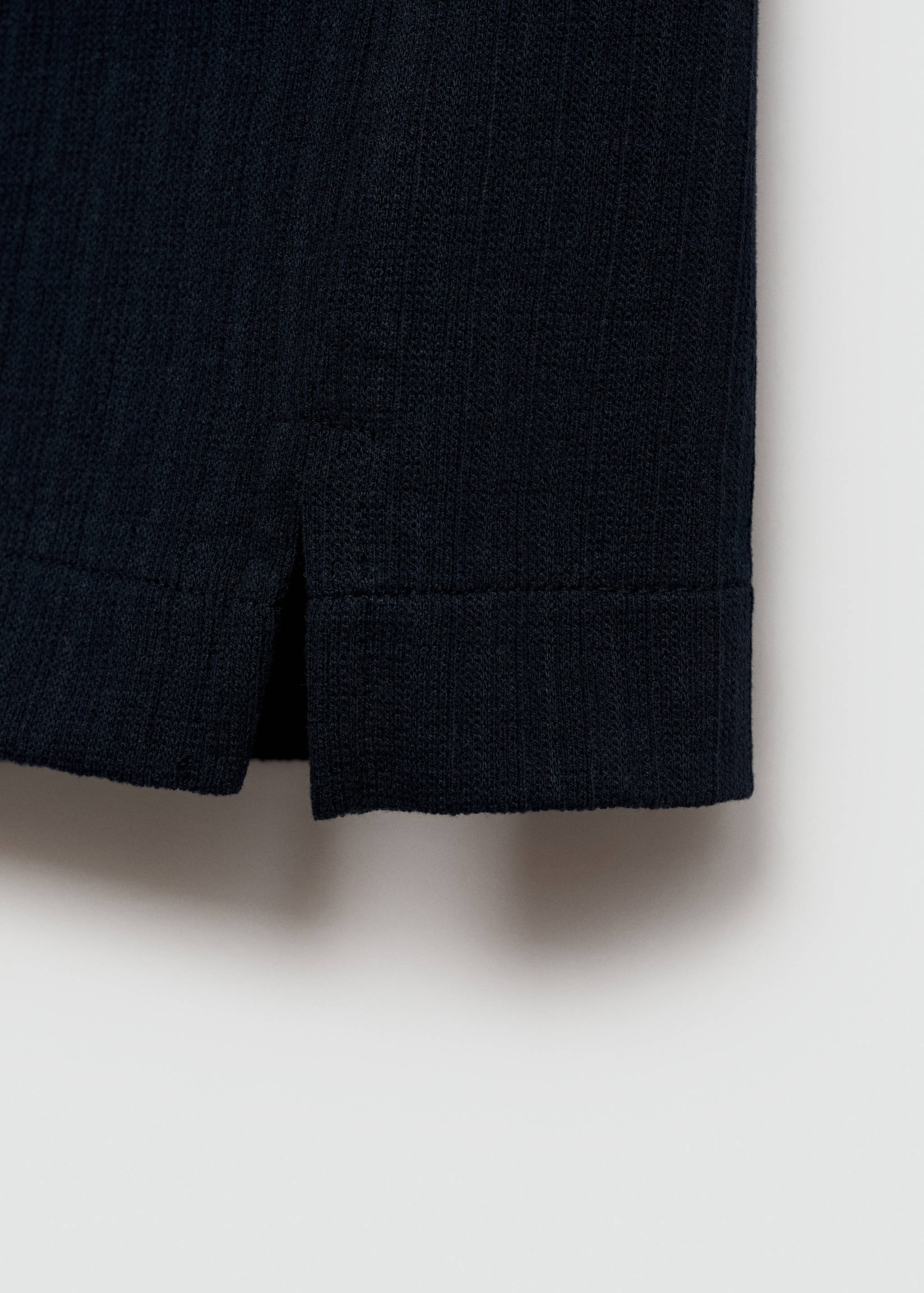 Regular-fit ribbed cotton polo shirt - Details of the article 0