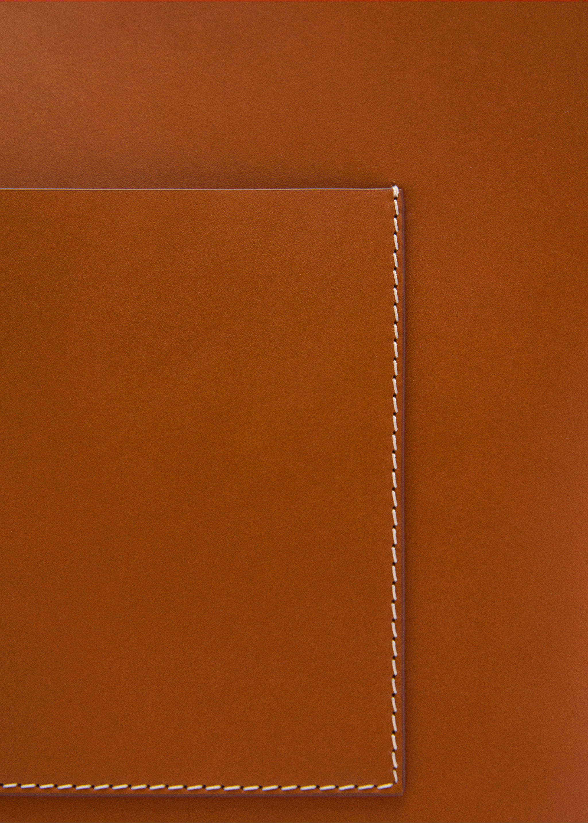 Kožená kabelka shopper - Detail zboží 4, Středně hnědá. Ref: 77030613-00.