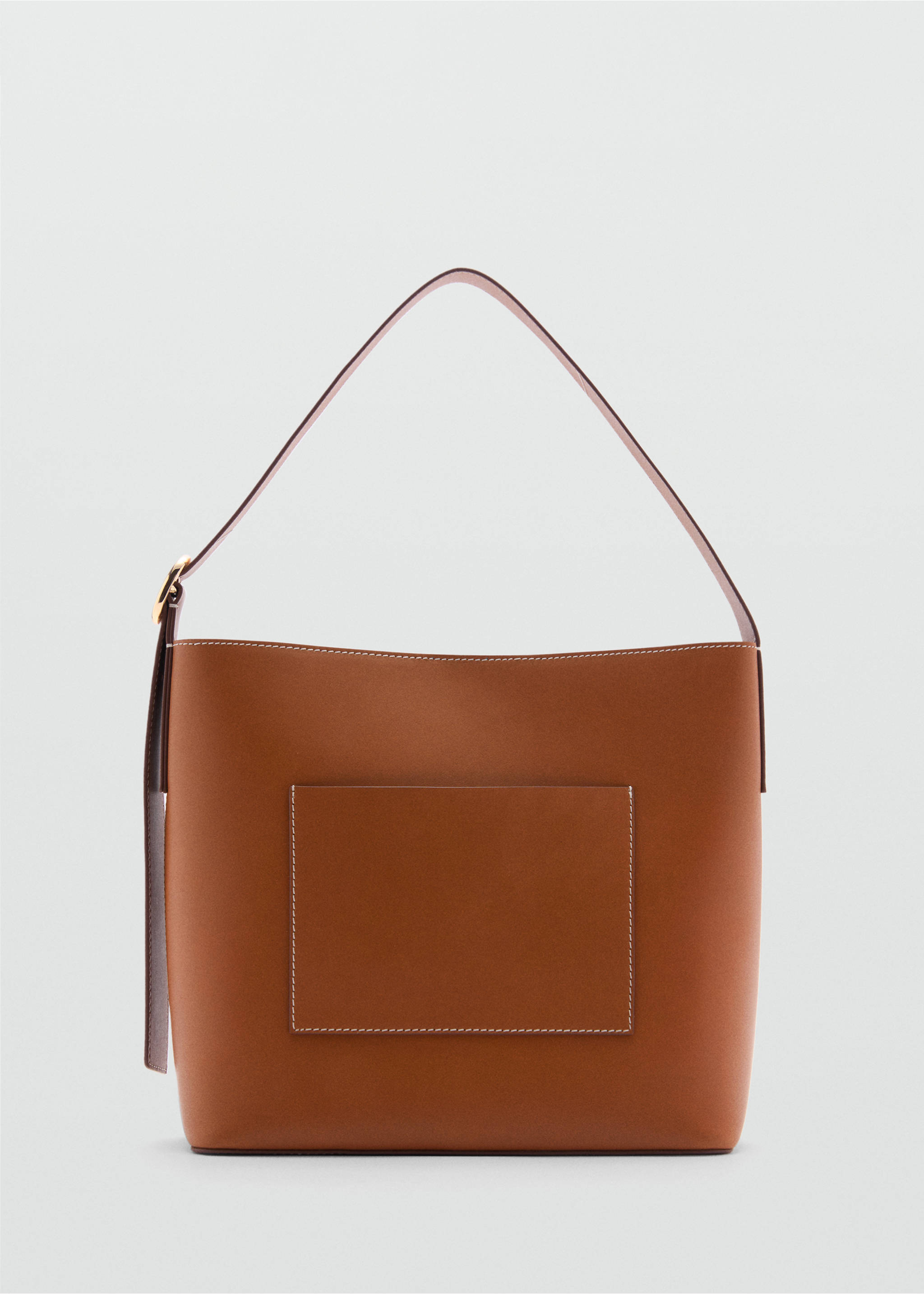 Leather shopper bag - Article without model, Leather. Ref: 77030613-00.