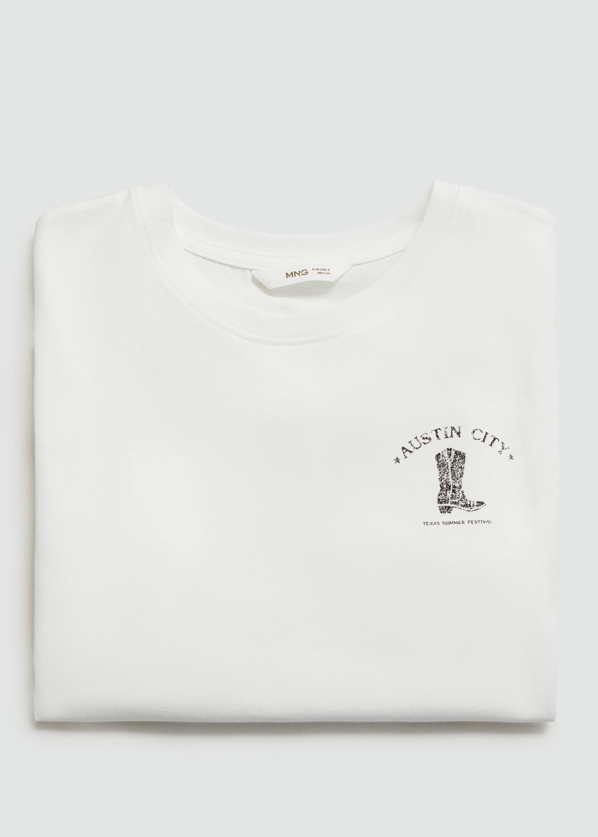 Printed cotton-blend T-shirt - Details of the article 0