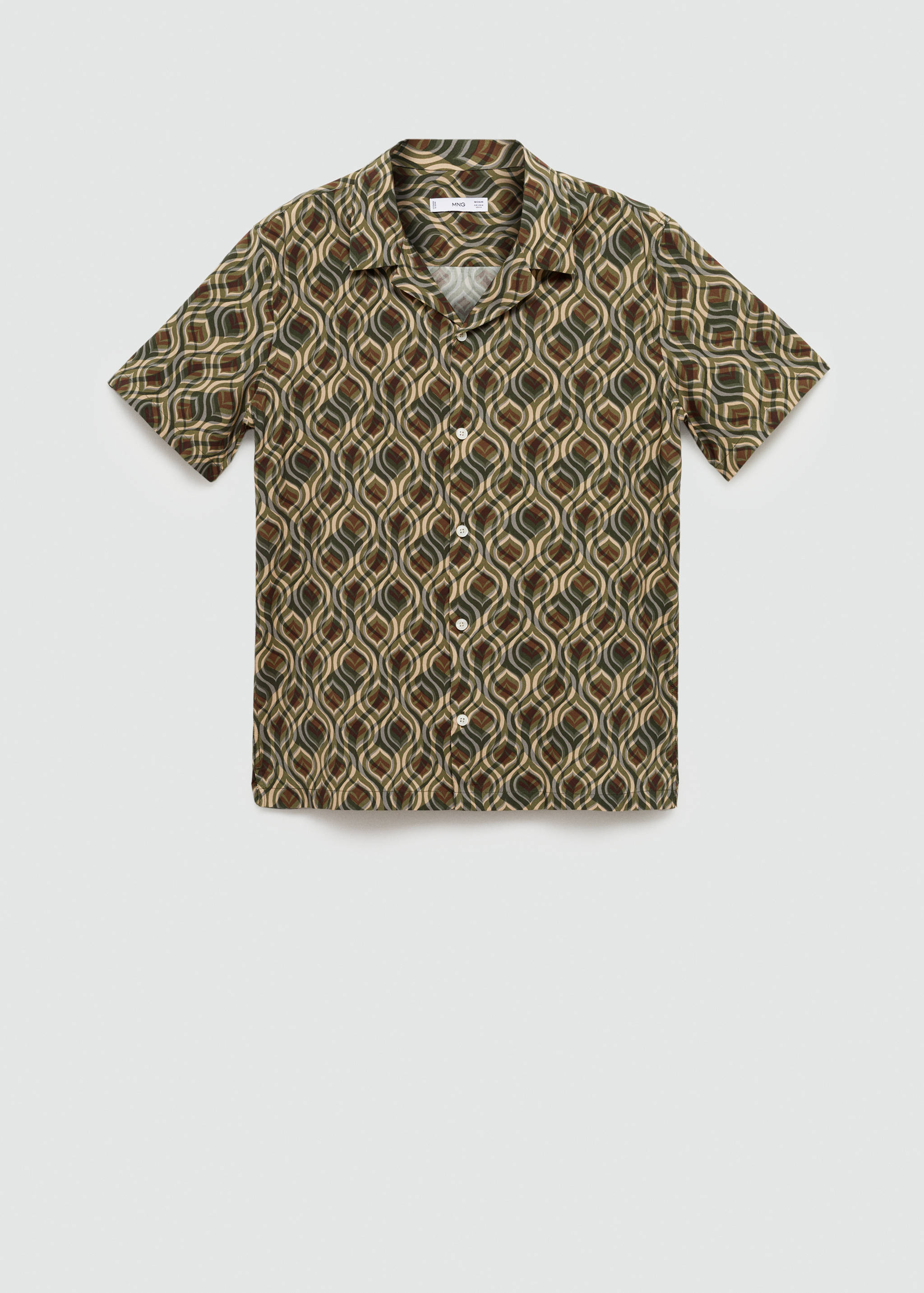 Mönstrad luftig skjorta regular fit - Artikel utan modell