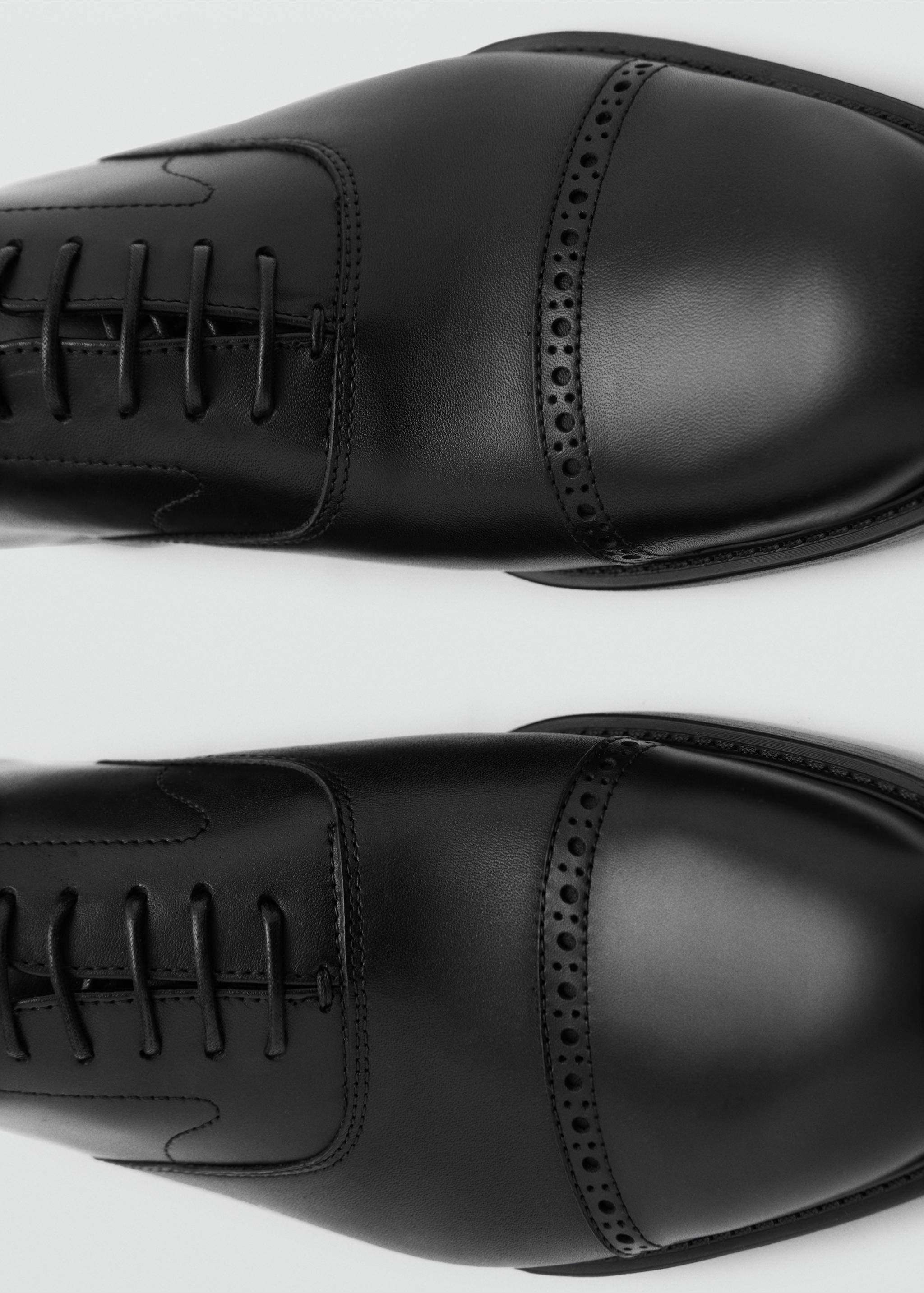 Leather suit shoes - Details of the article 2, Black. Ref: 77030625-00.