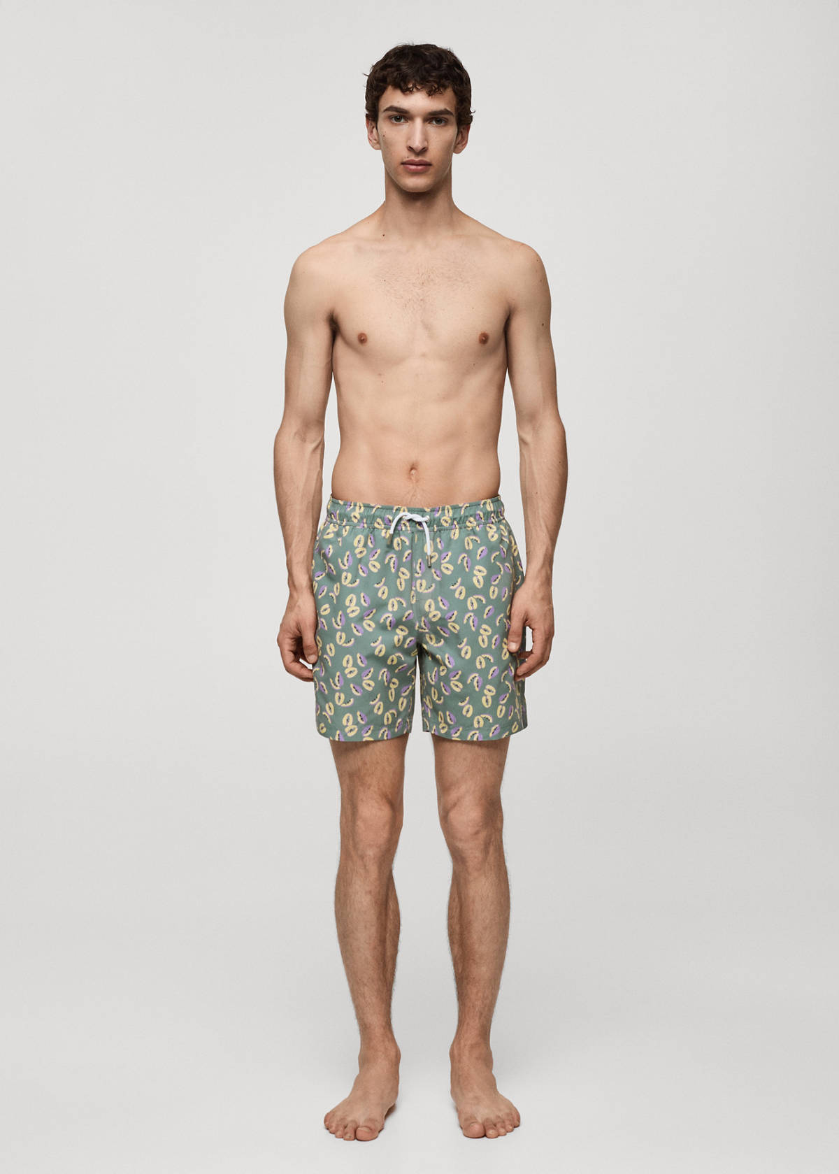 Papaya-print swimsuit