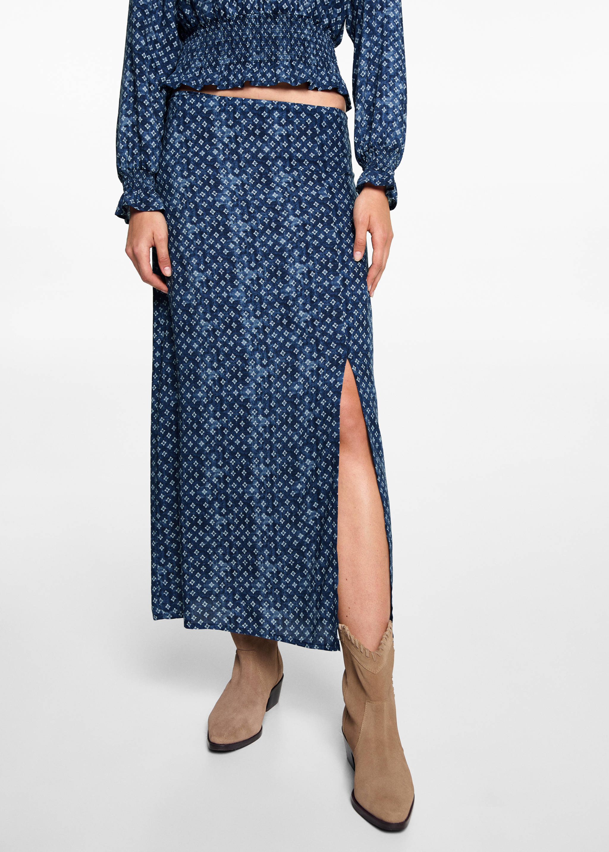 Printed midi skirt - Details of the article 6