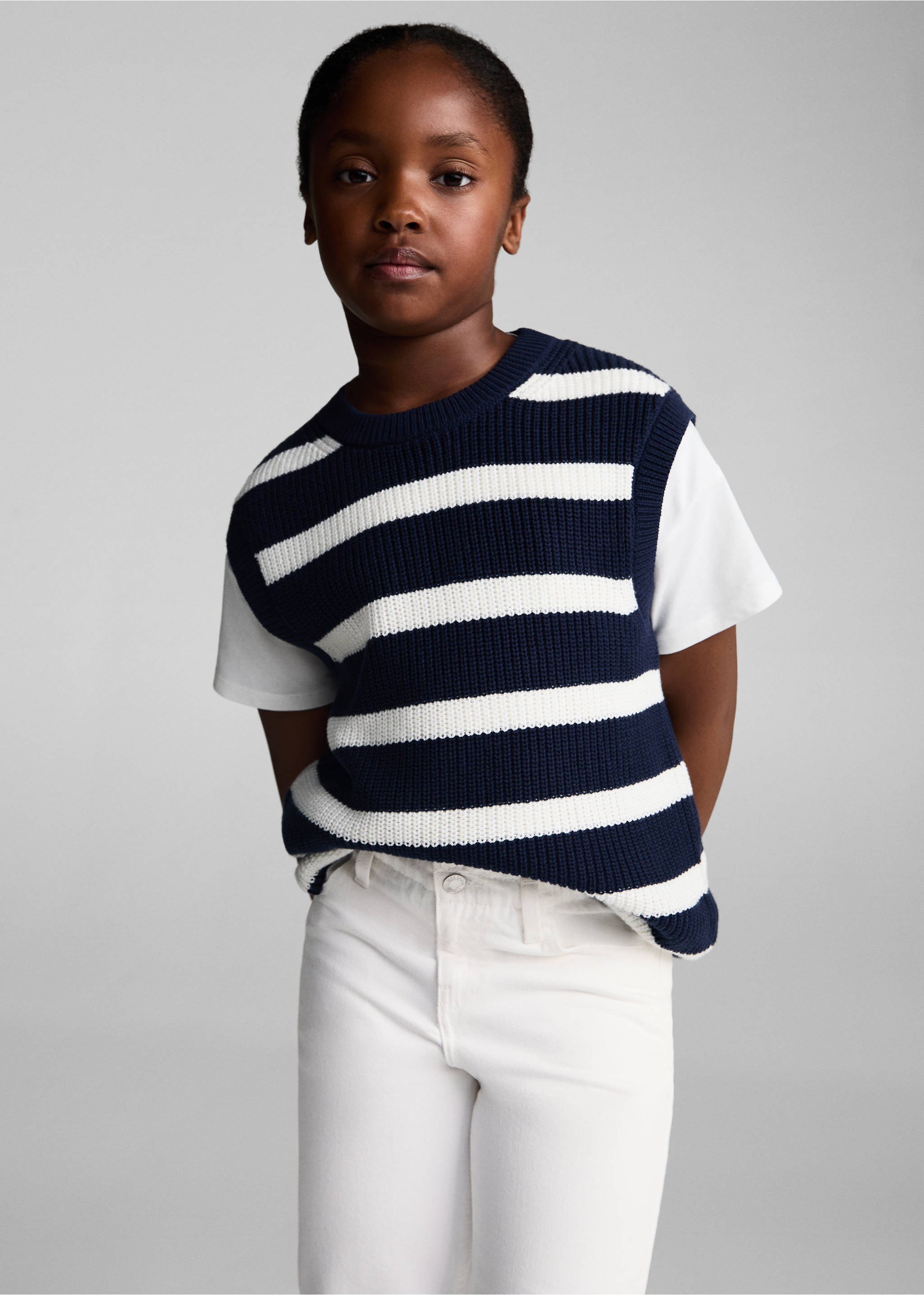 Paperbag jeans - Medium plane, White. Ref: 77031008-00.