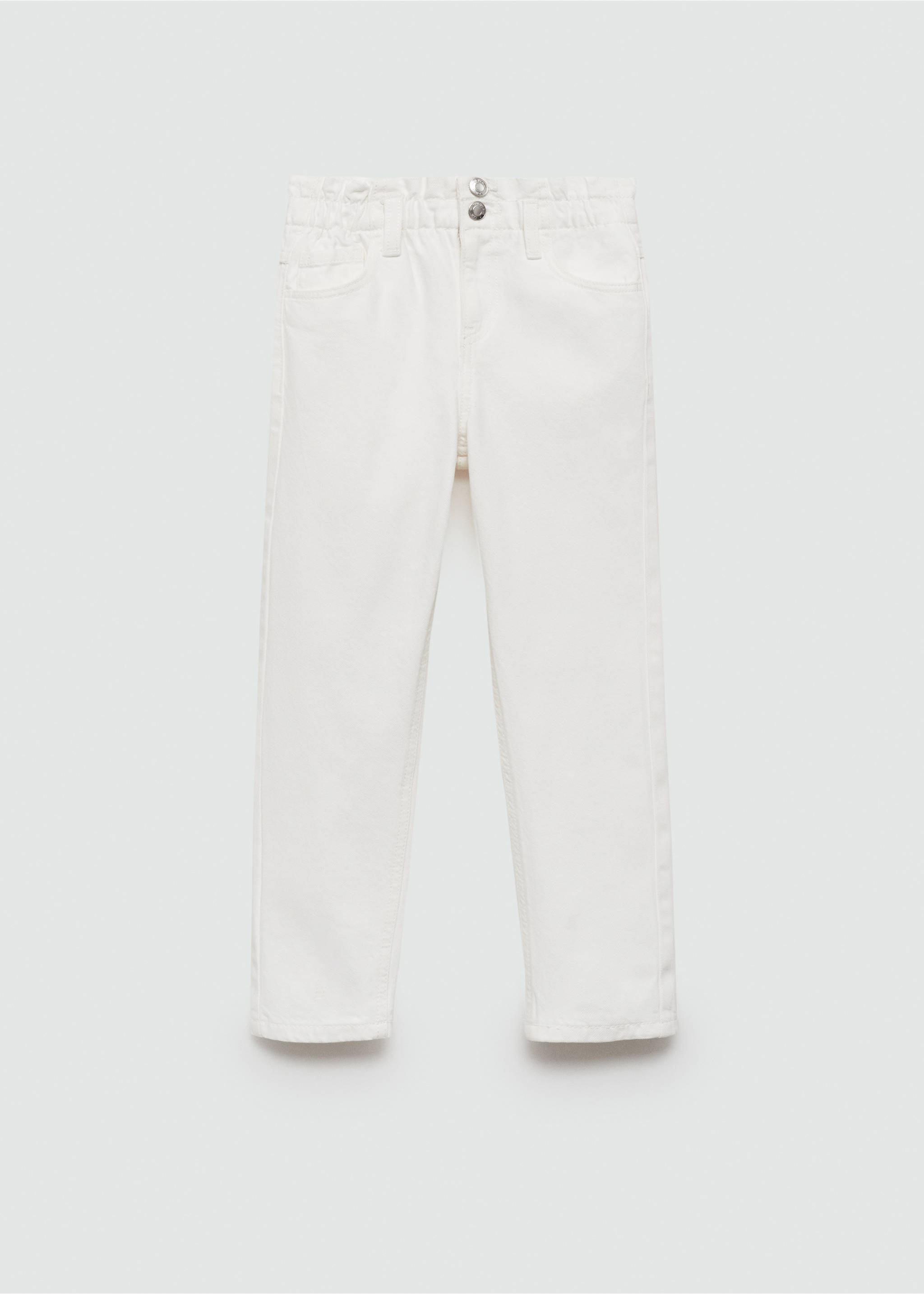Paperbag jeans - Article without model, White. Ref: 77031008-00.