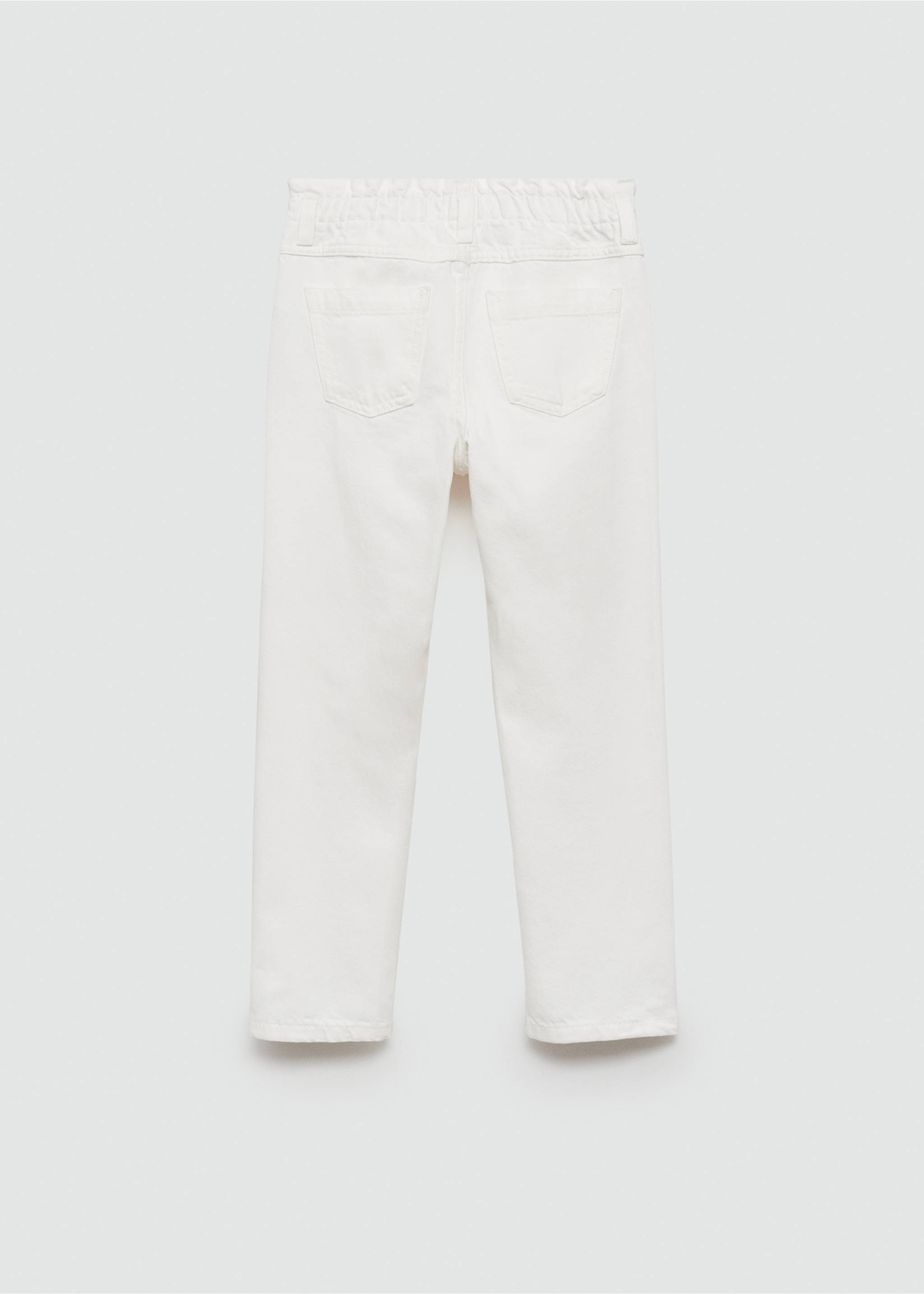 Paperbag jeans - Reverse of the article, White. Ref: 77031008-00.