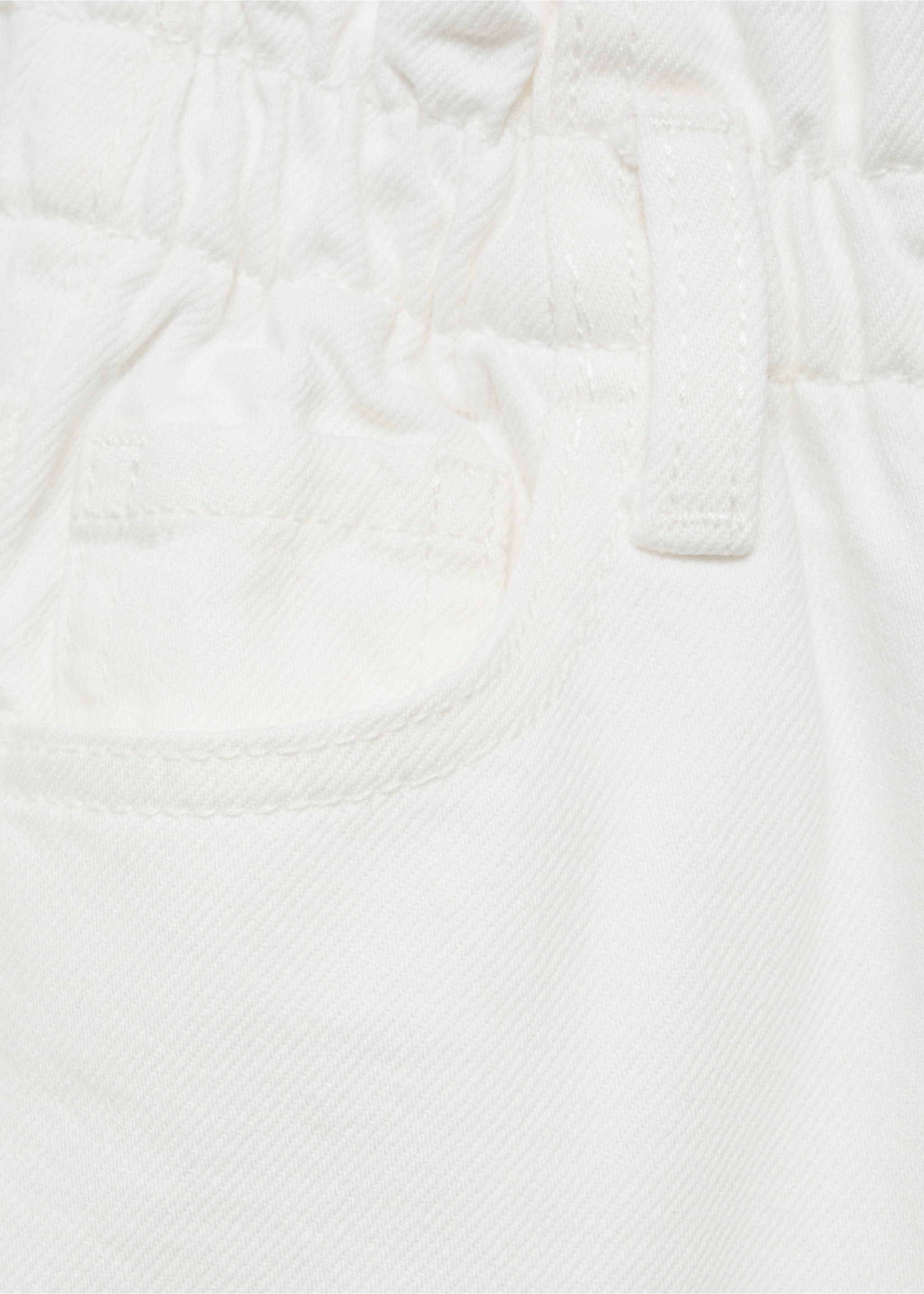 Paperbag jeans - Details of the article 0, White. Ref: 77031008-00.