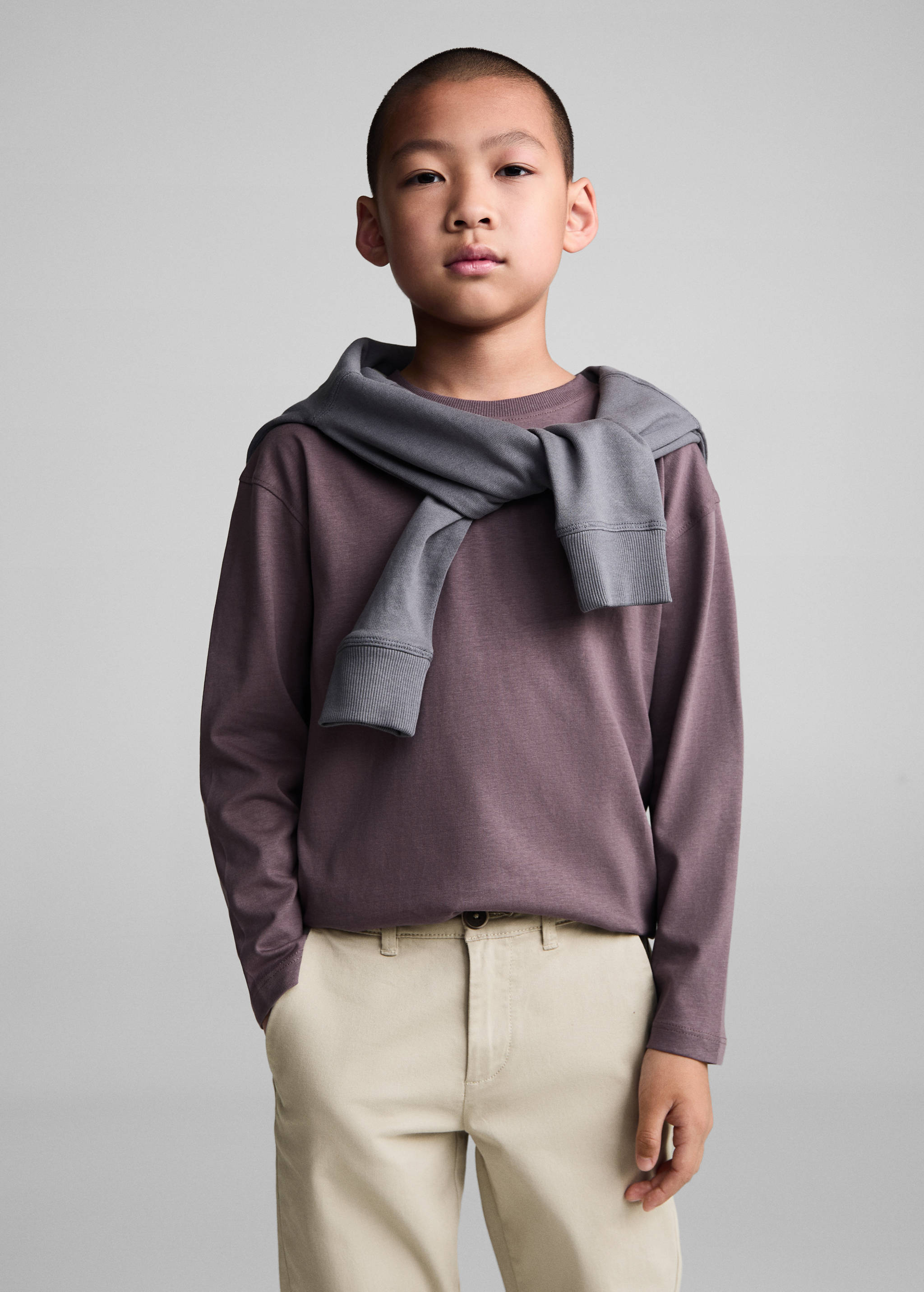 Cotton chinos - Medium plane