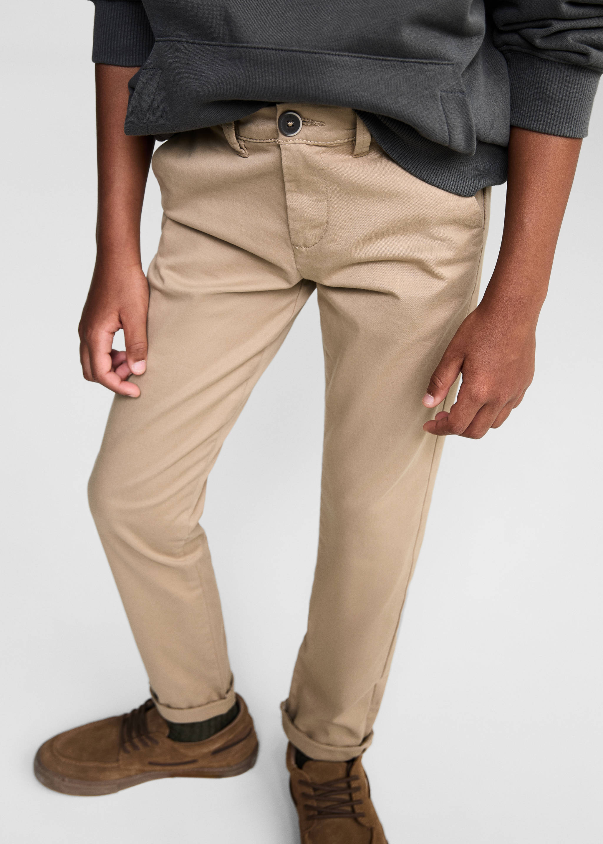 Cotton chinos - Medium plane