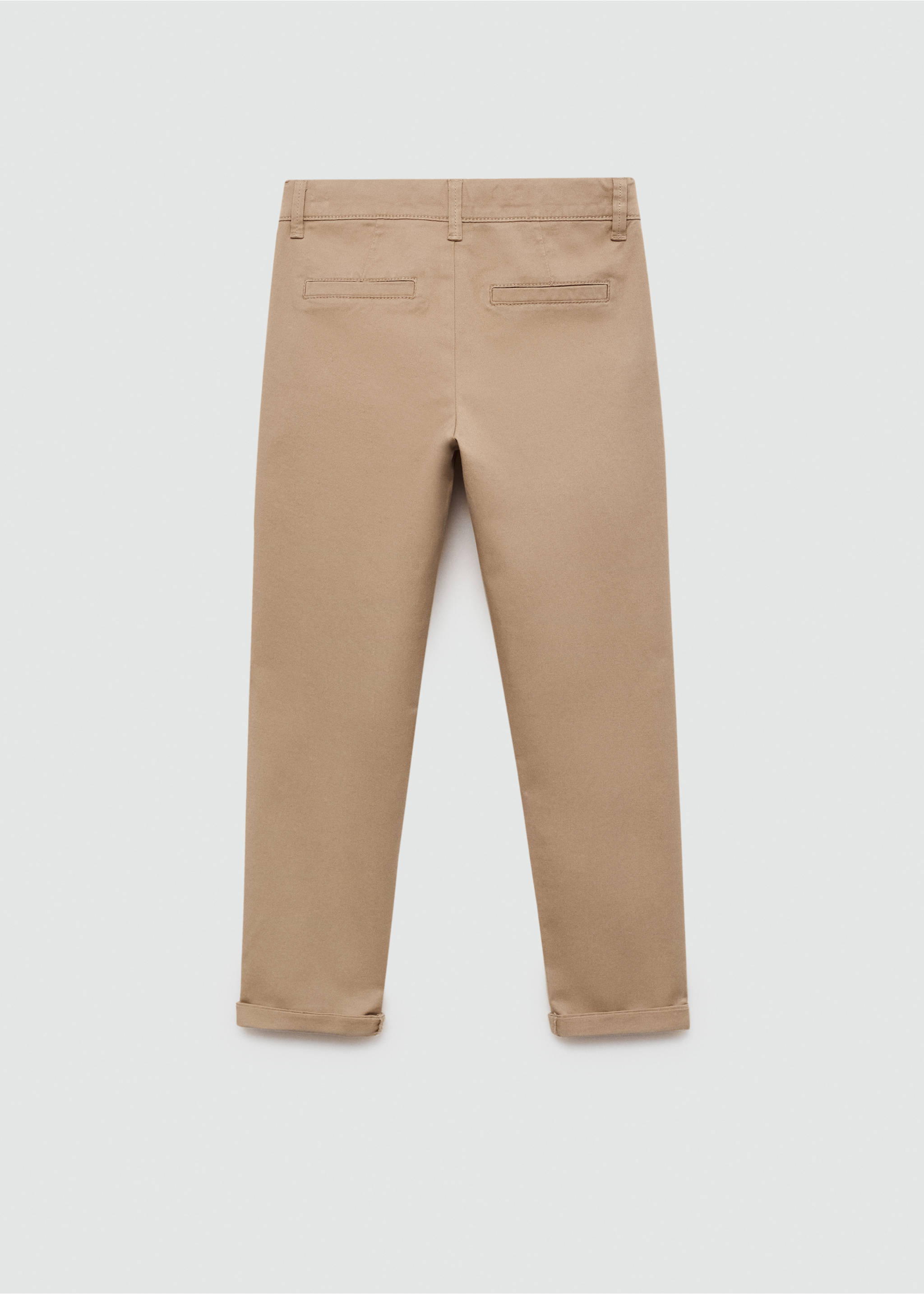 Cotton chinos - Reverse of the article, Beige. Ref: 77031011-00.
