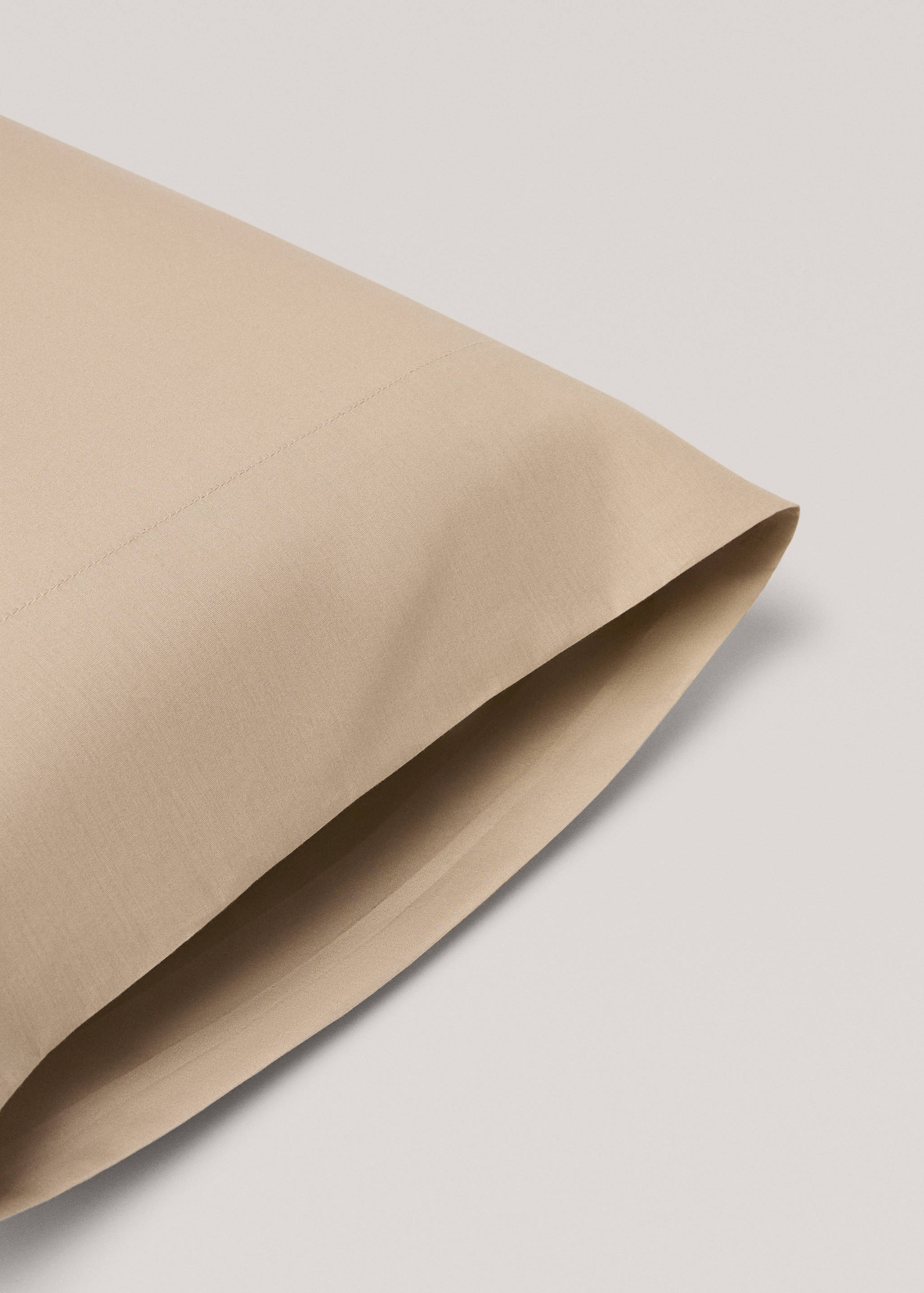 Plain cotton pillowcase 45x110cm - Details of the article 1