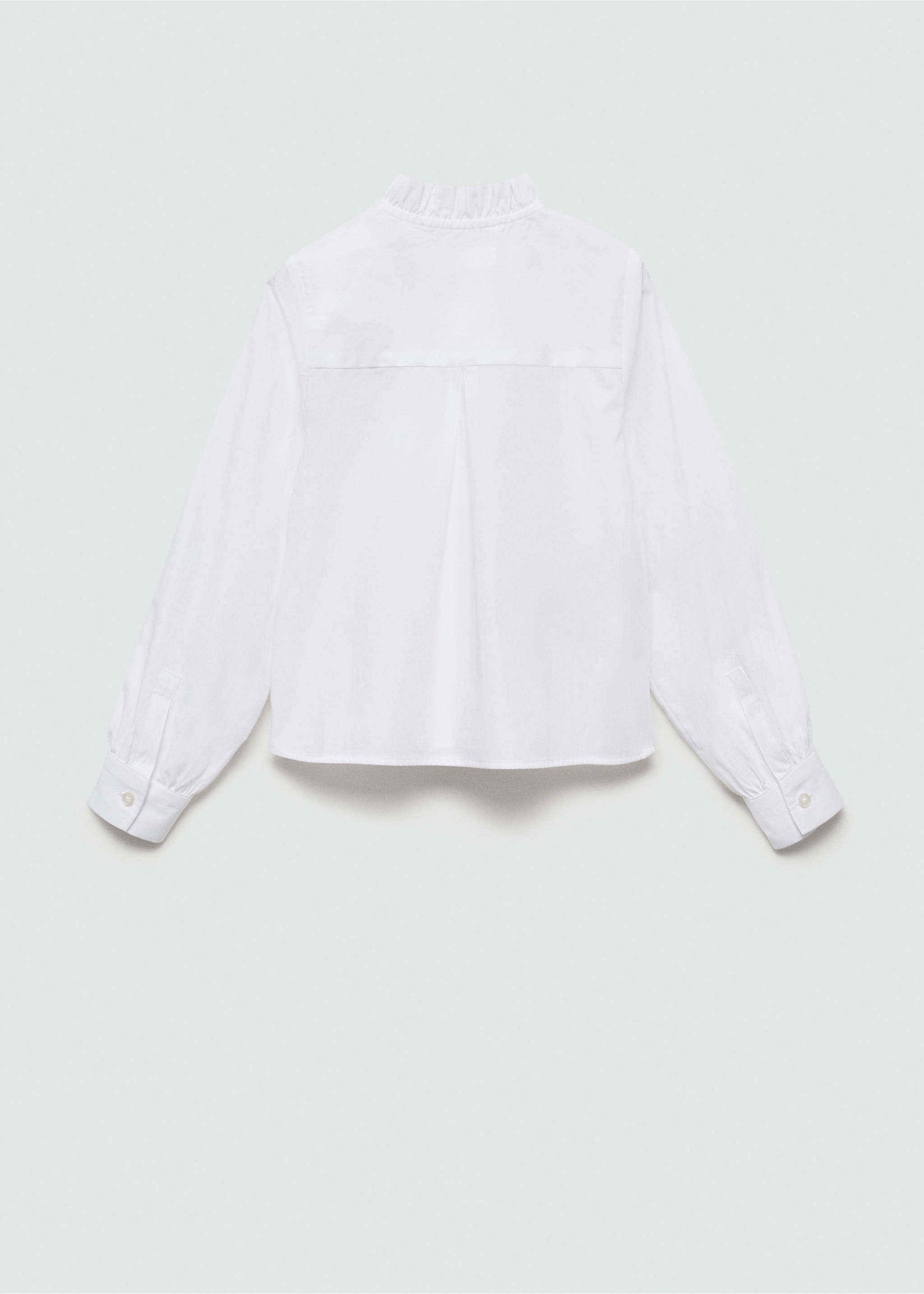 Košile s detailem volánů - Zadní strana zboží, Bílá. Ref: 77031507-00.