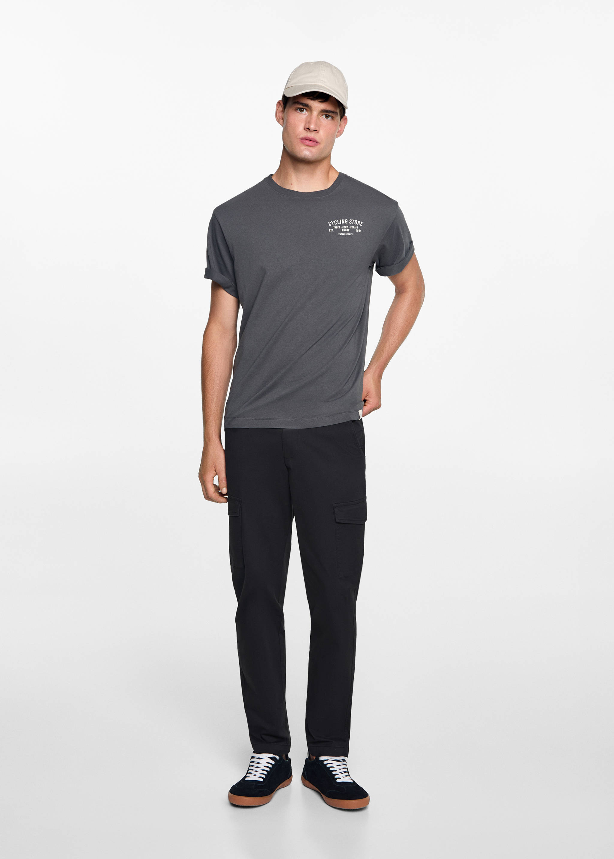 Cotton cargo trousers - General plane
