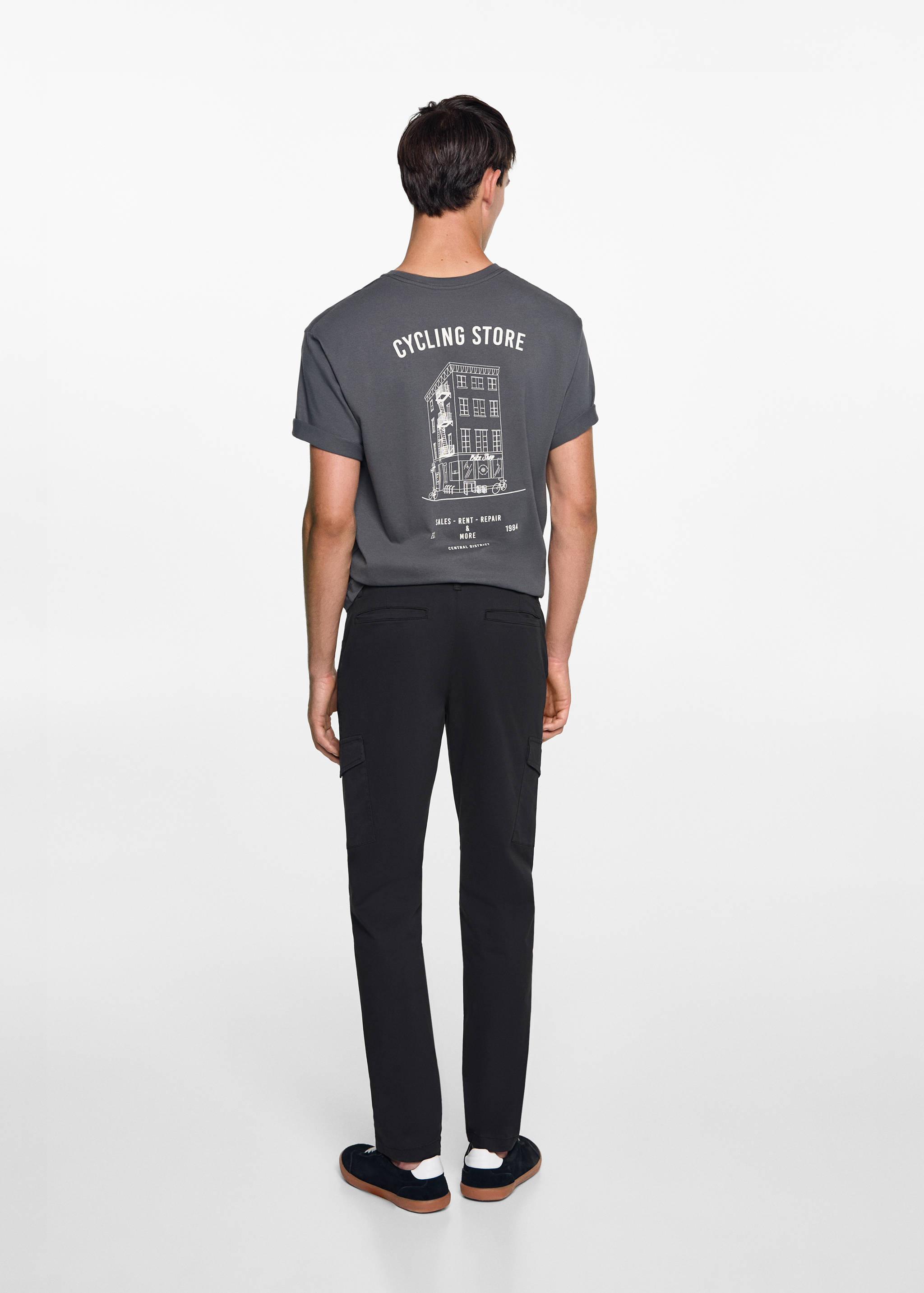 Cotton cargo trousers - Reverse of the article