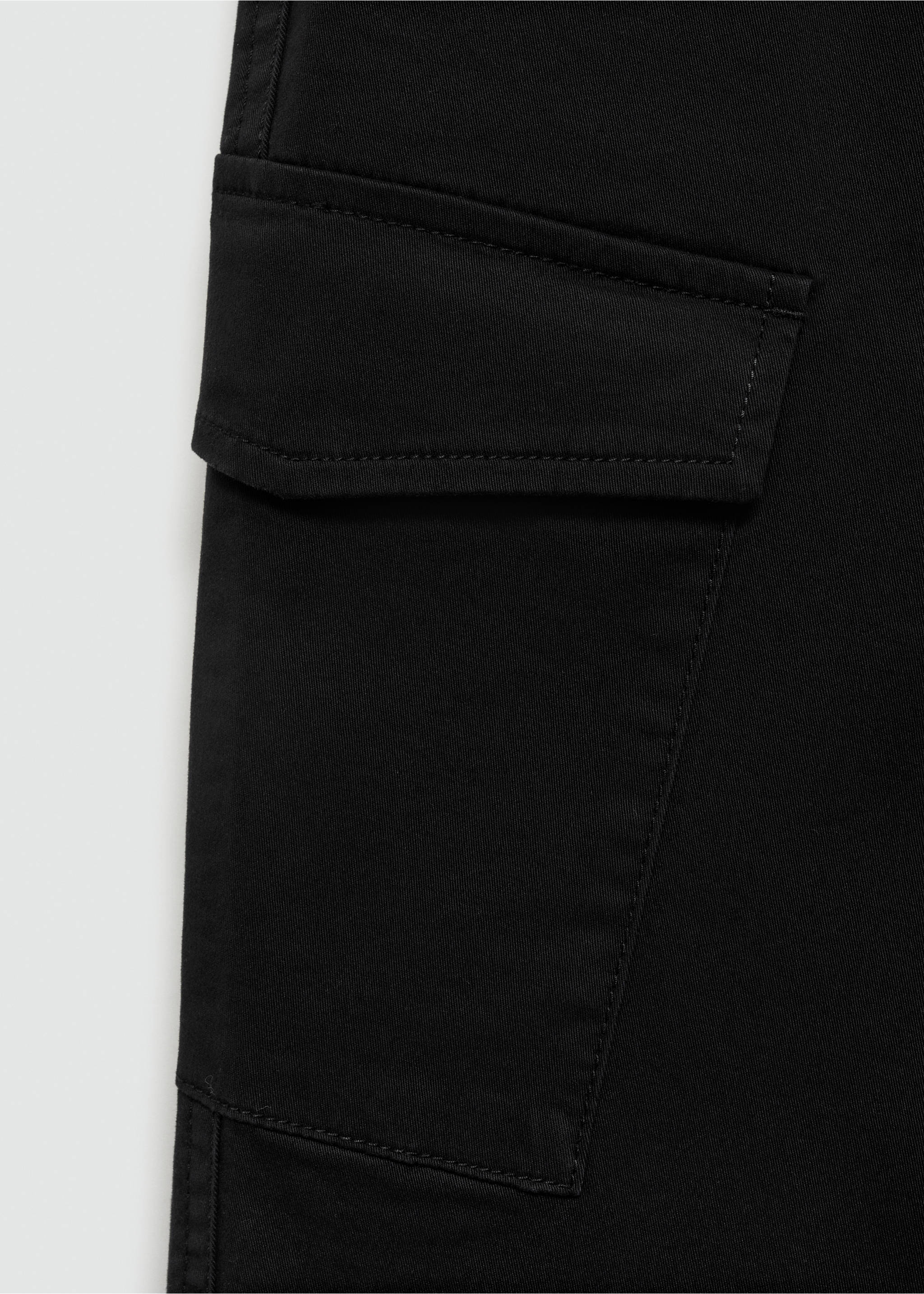 Pantalón cargo algodón - Detalle del artículo 8, Negro. Ref: 77031509-00.