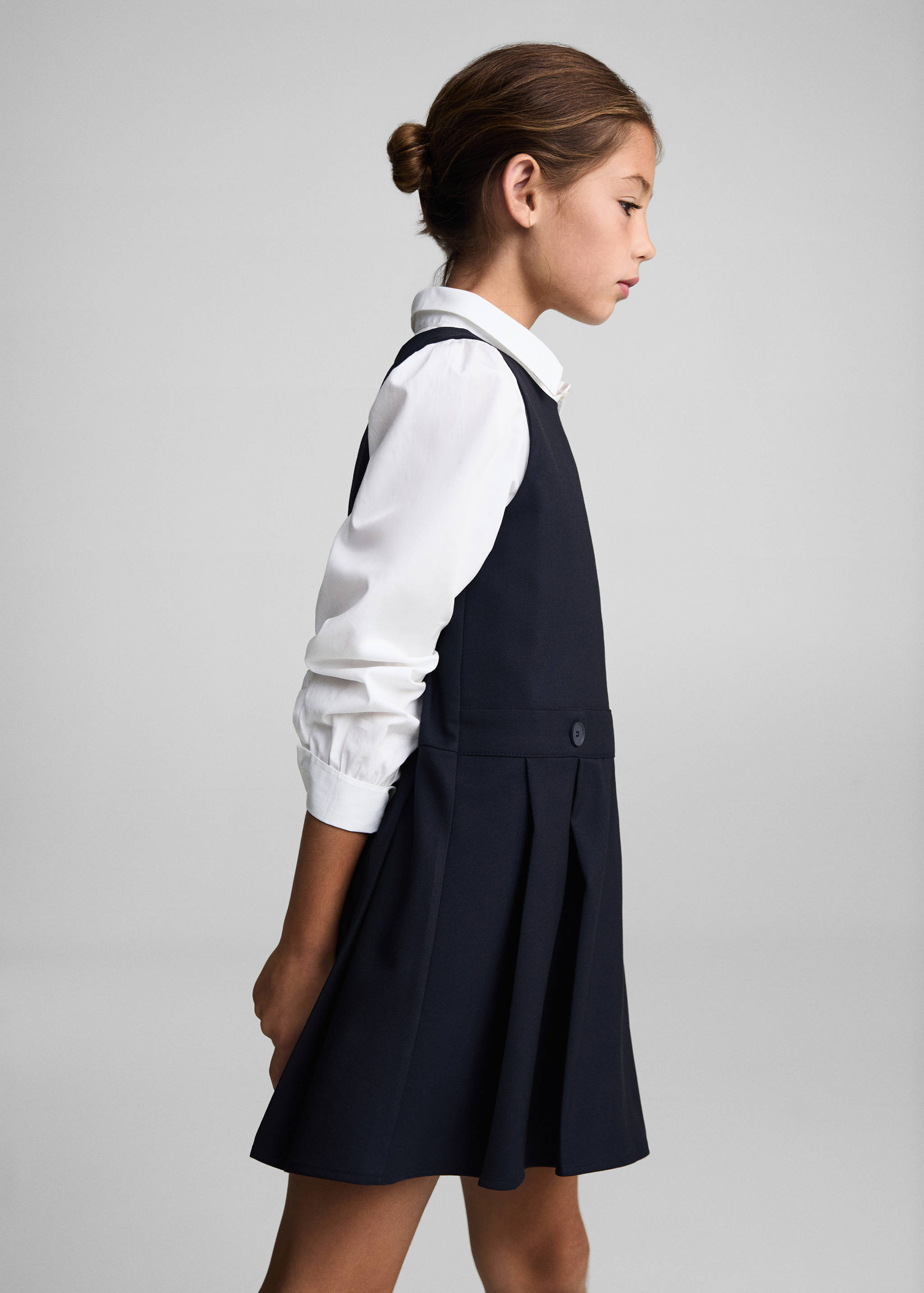 Pleated short dress - Medium plane