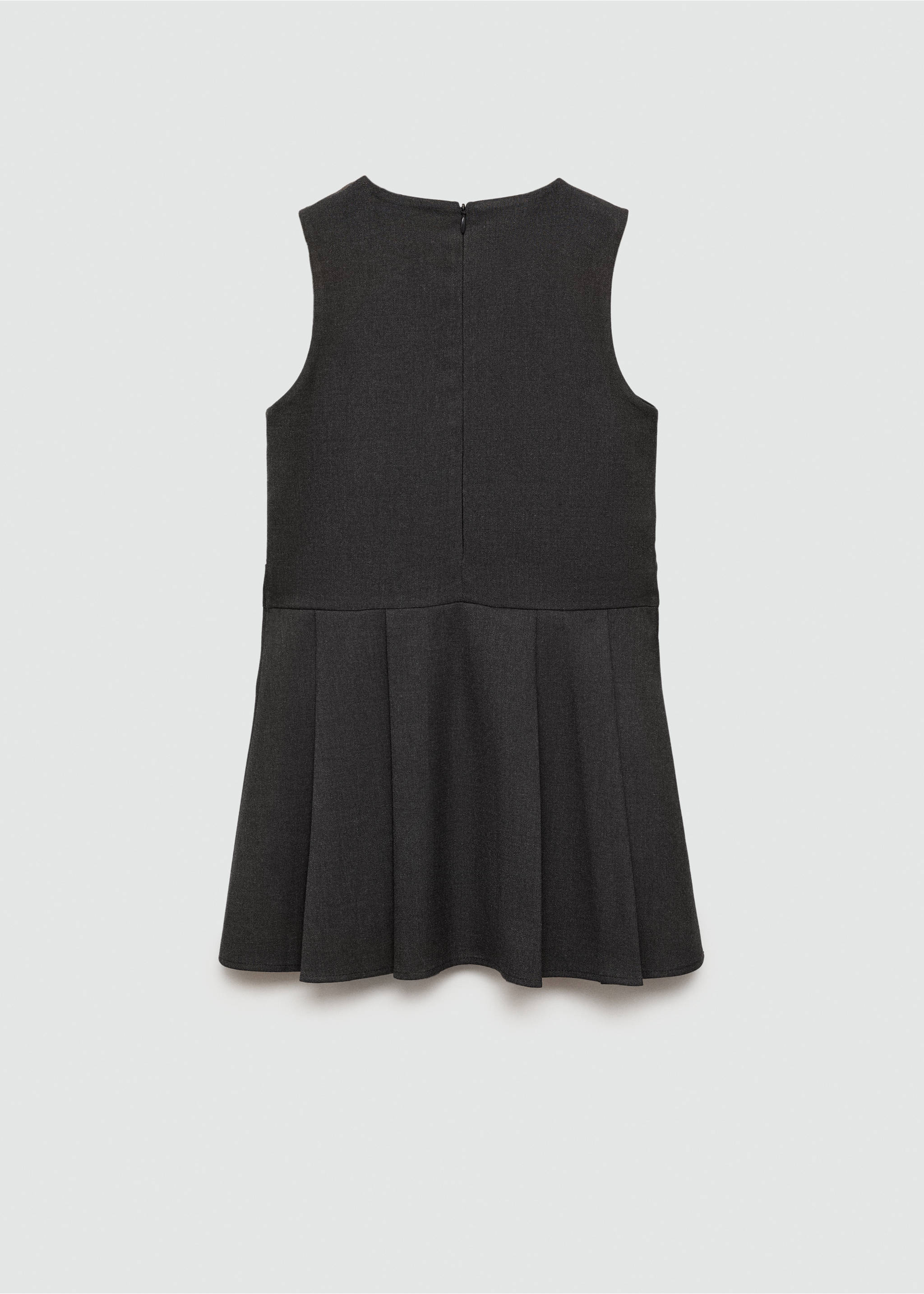 Φόρεμα κοντό πιέτες - Πίσω όψη προϊόντος, Γκρι. Ref: 77032008-00.