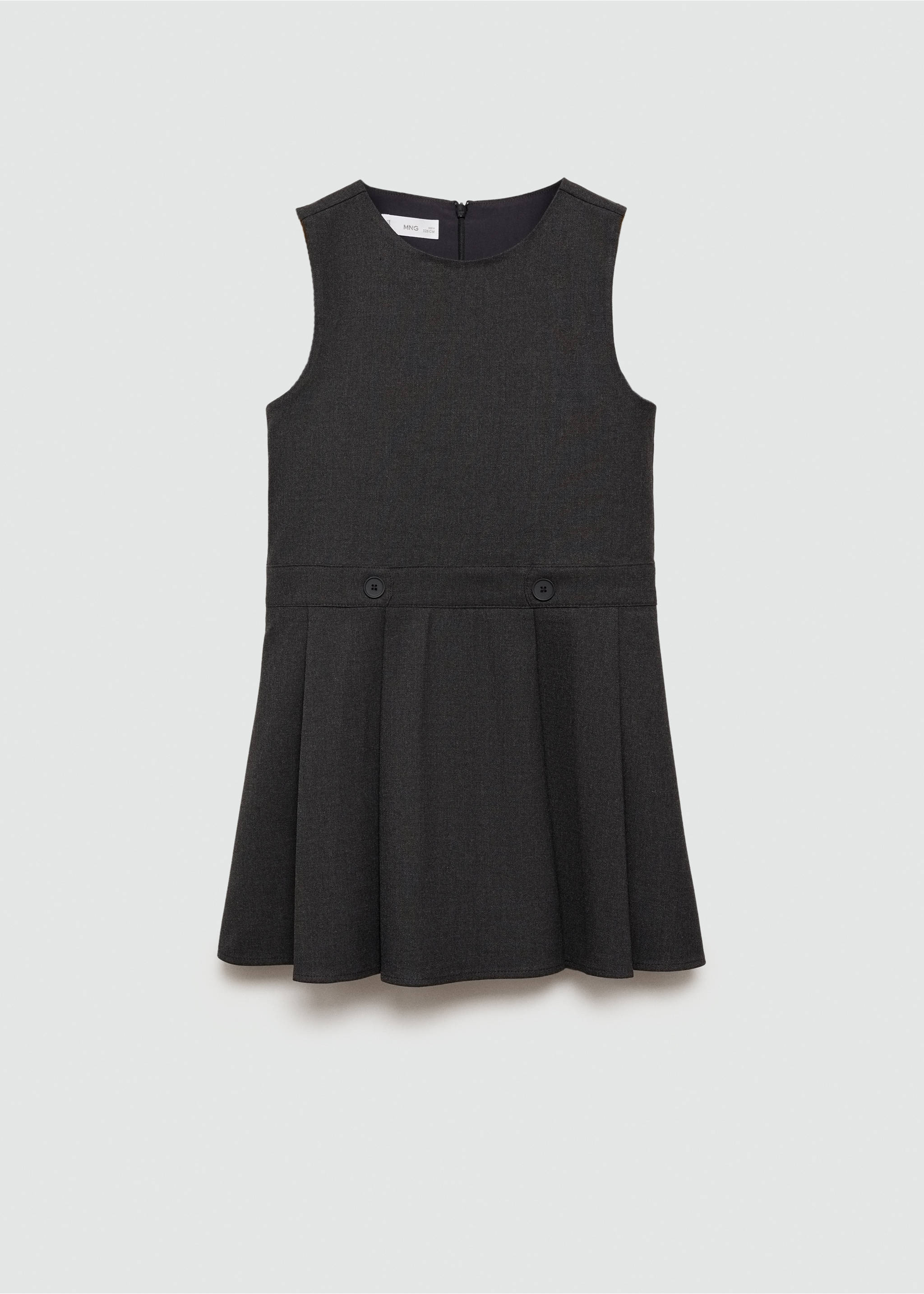 Pleated short dress - Article without model, Grey. Ref: 77032008-00.
