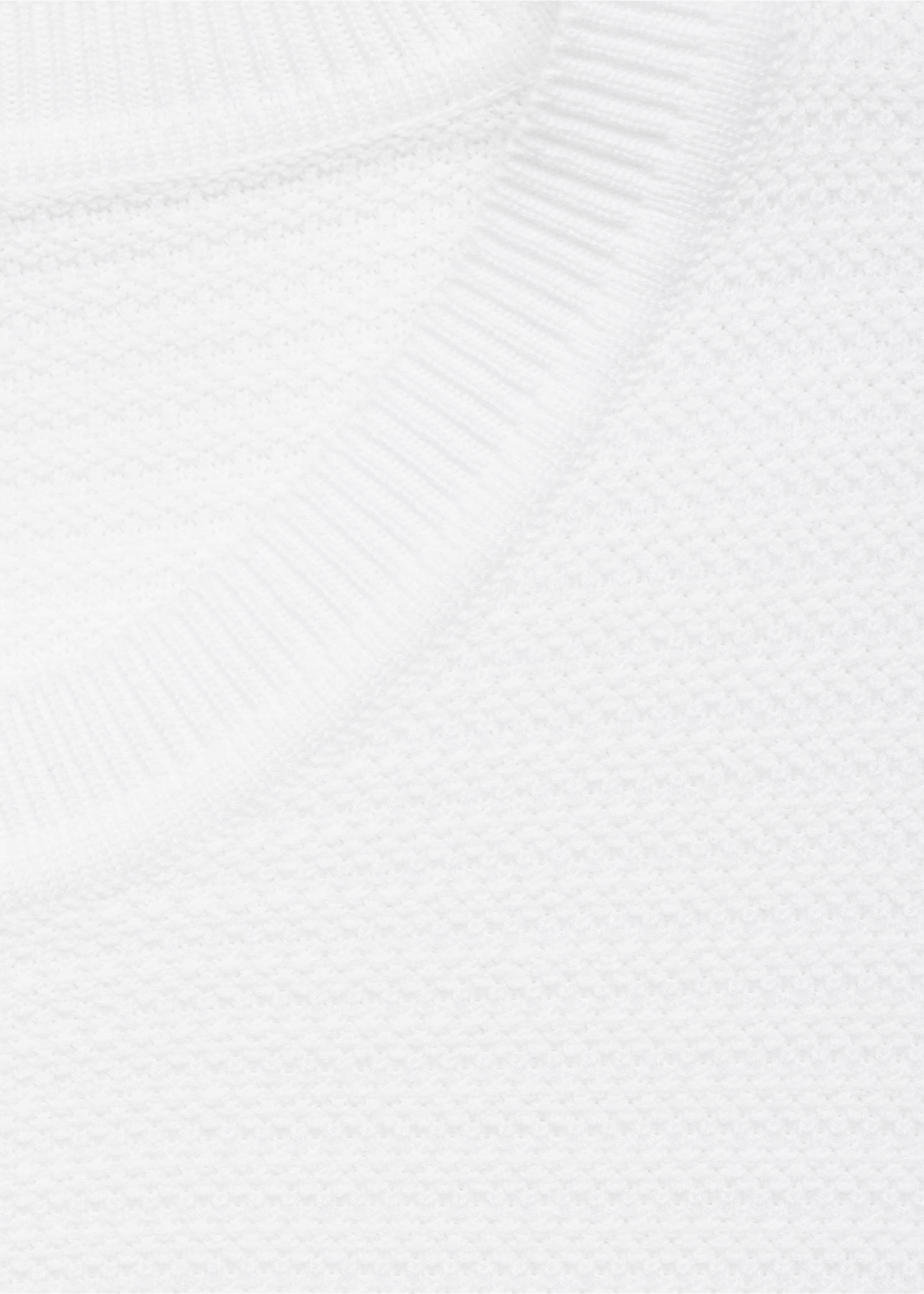 Koszulka z dzianiny z tencelu z warkoczami - Szczegóły artykułu 8, Biały. Ref: 77032538-00.