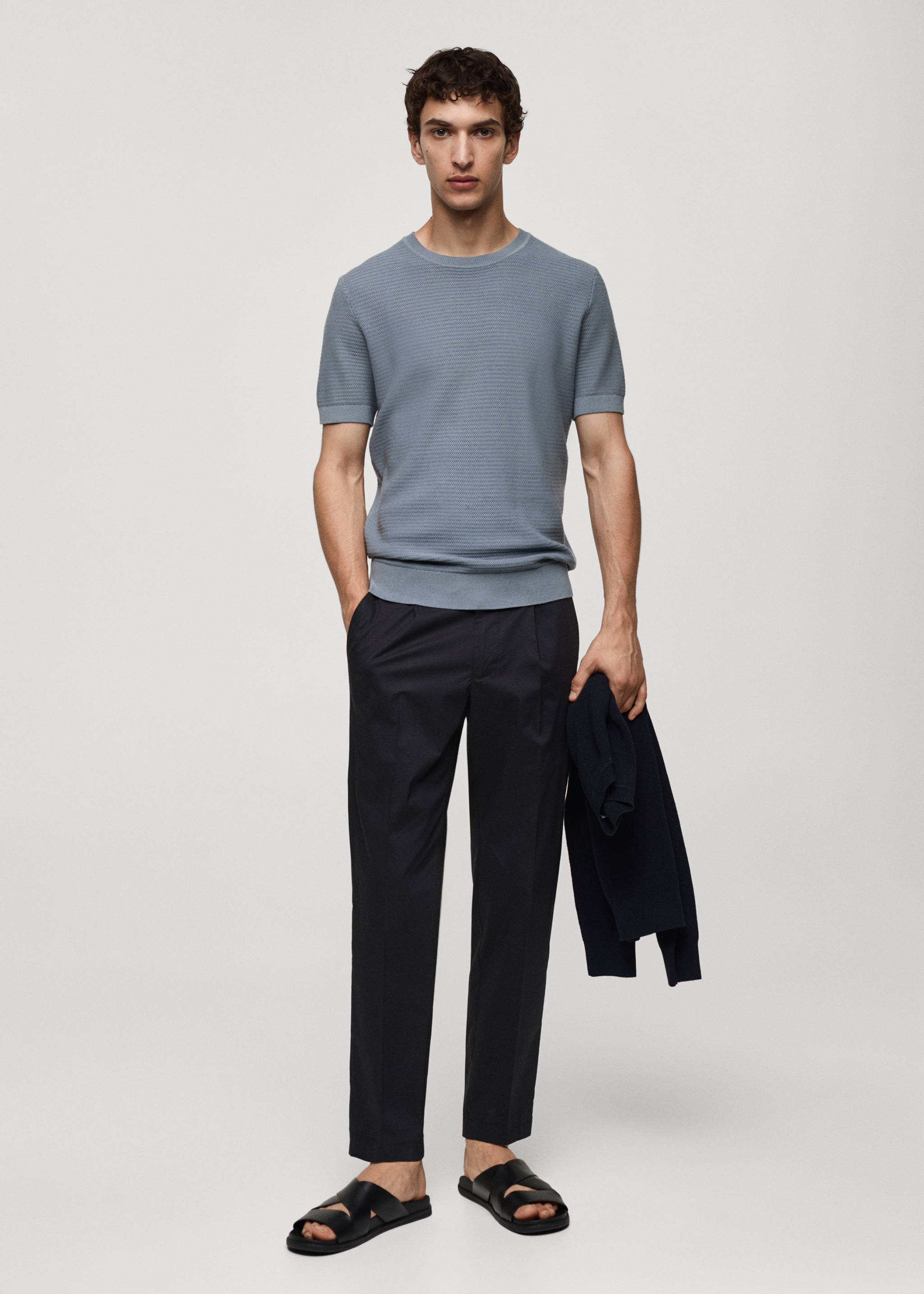 Tencel™ braided knitted t-shirt - General plane