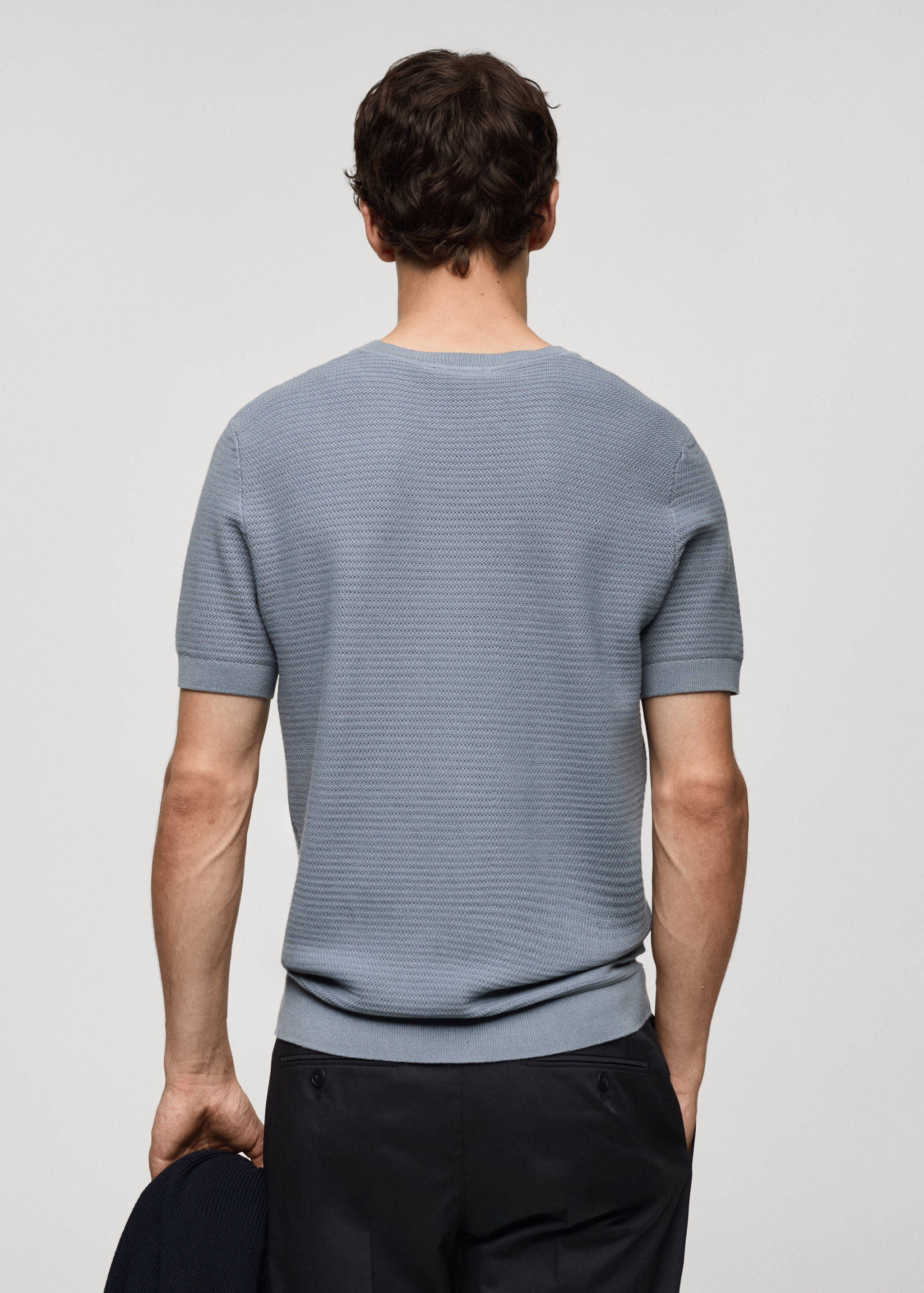 Tencel™ braided knitted t-shirt - Reverse of the article