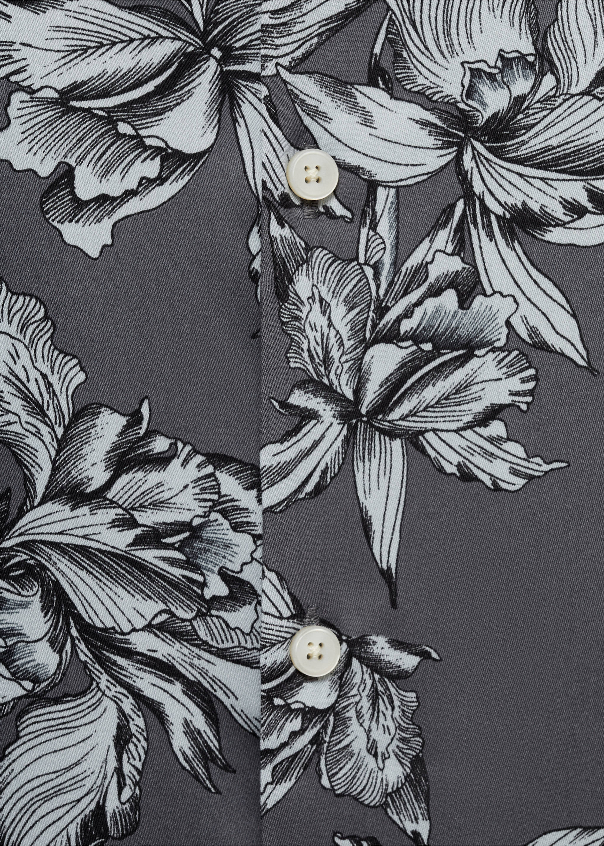 Regular Fit-Hemd mit Hawaiiprint - Detail des Artikels 0, Anthrazit. Ref: 77032548-00.