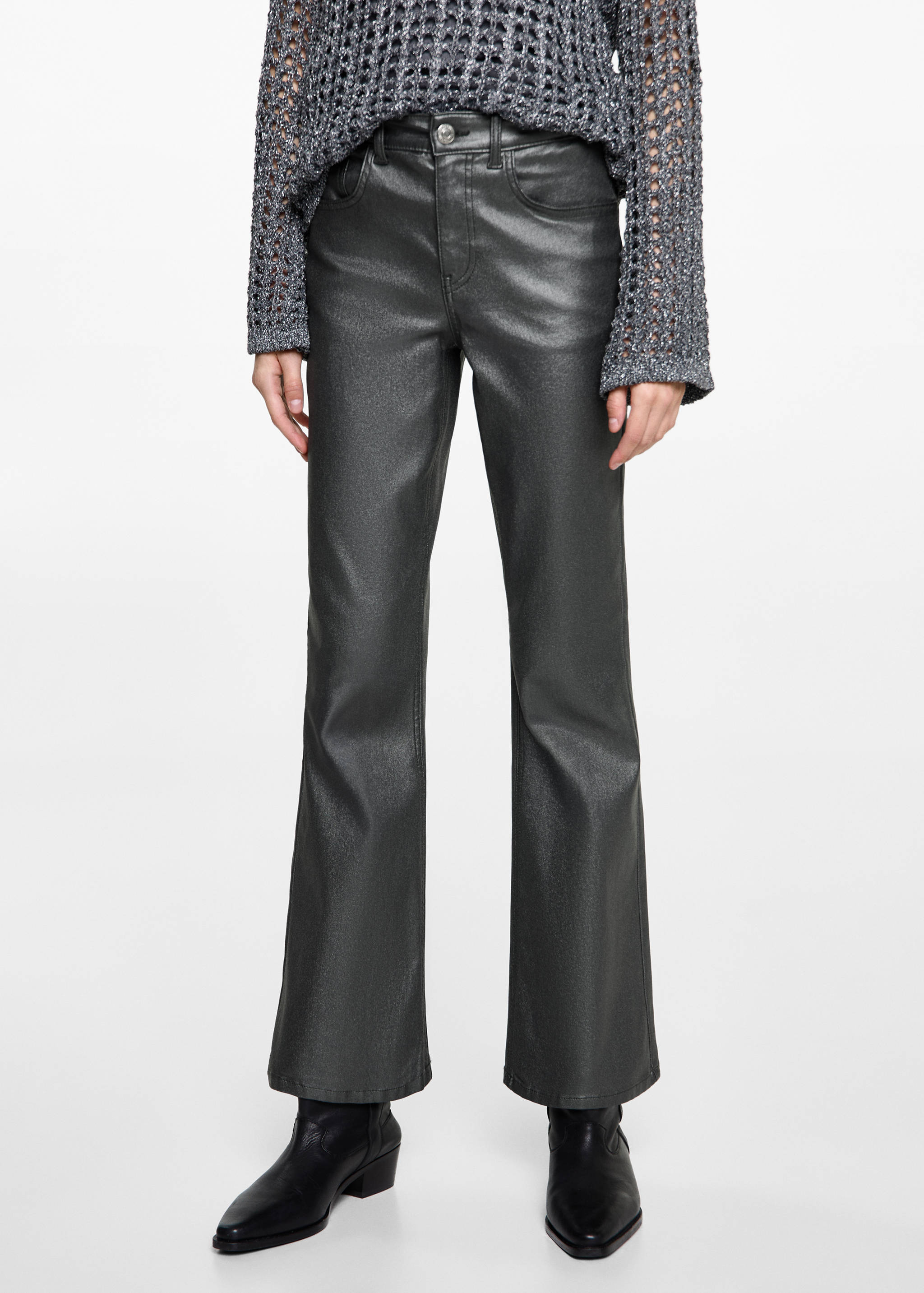 Jeans cerati effetto metallizzato - Piano medio