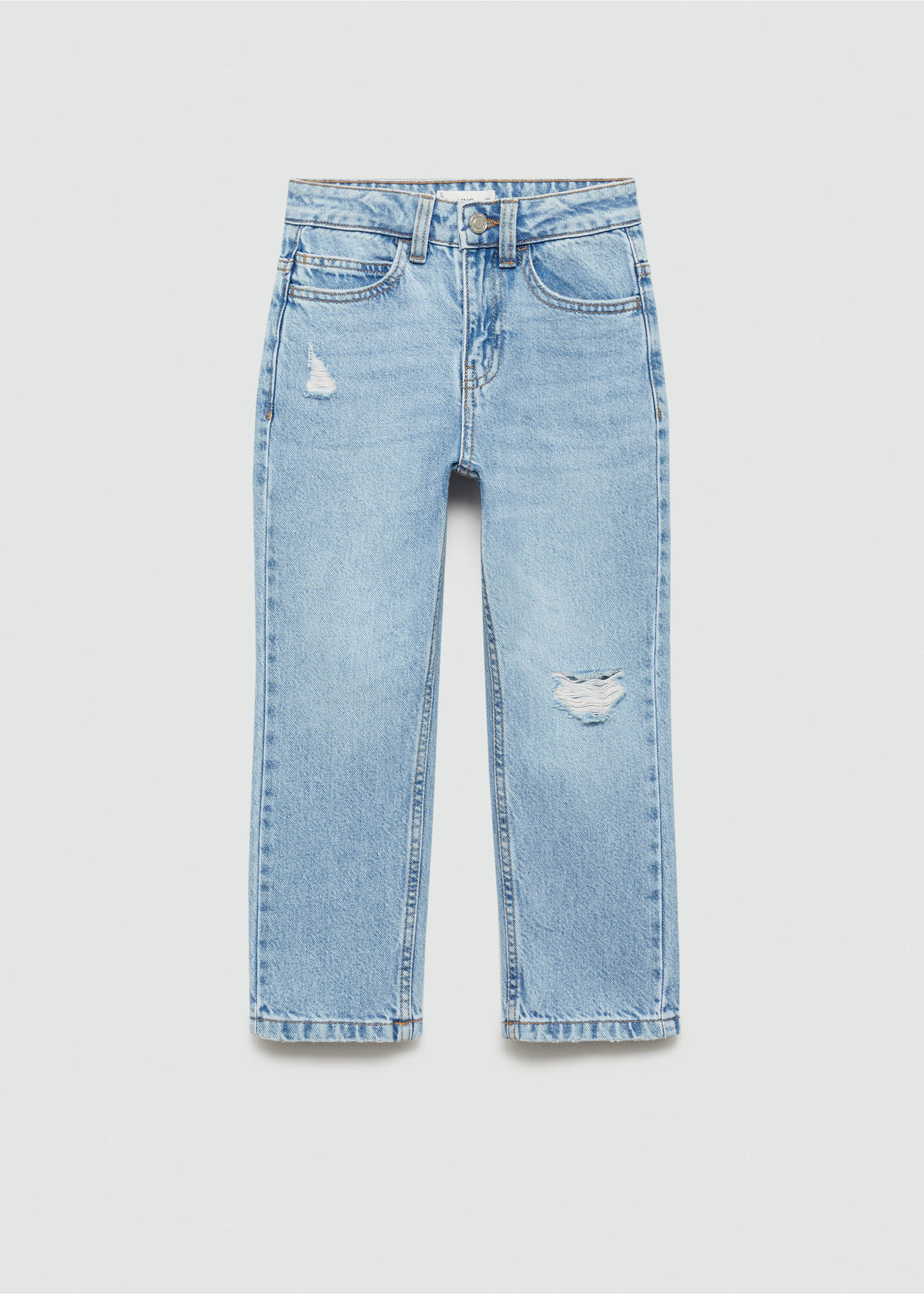 Dad decorative ripped jeans - Article without model, Medium Blue. Ref: 77032914-00.