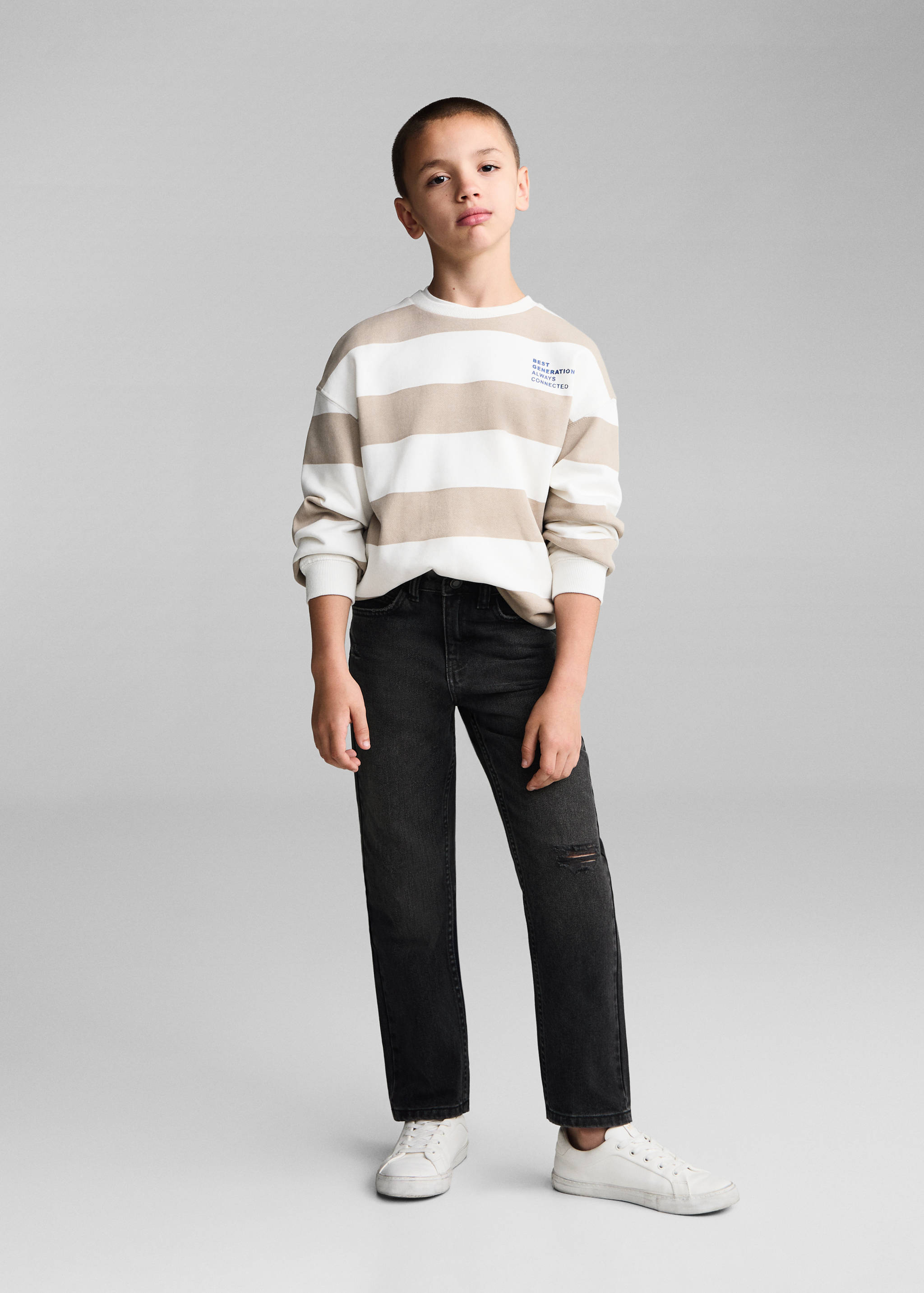 Dad decorative ripped jeans - General plane