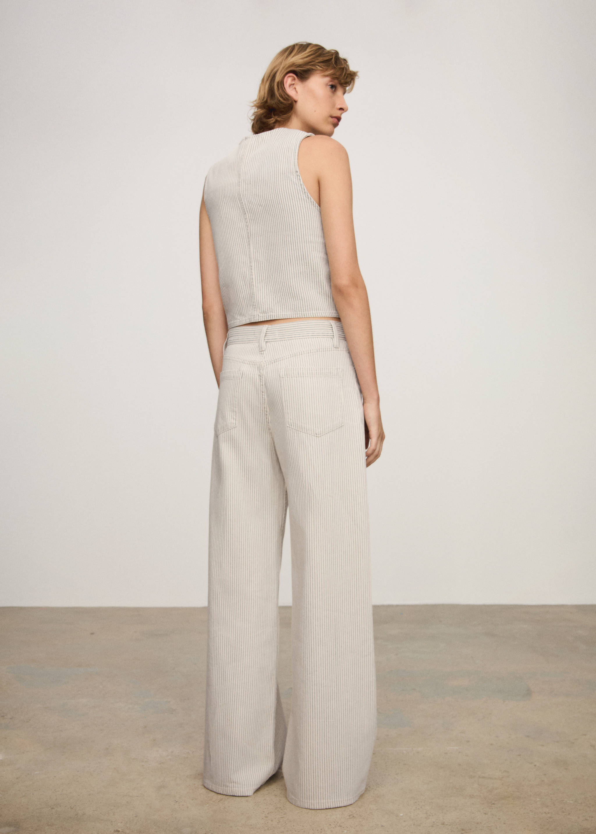 Gestreepte wideleg jeans - Achterkant van het artikel