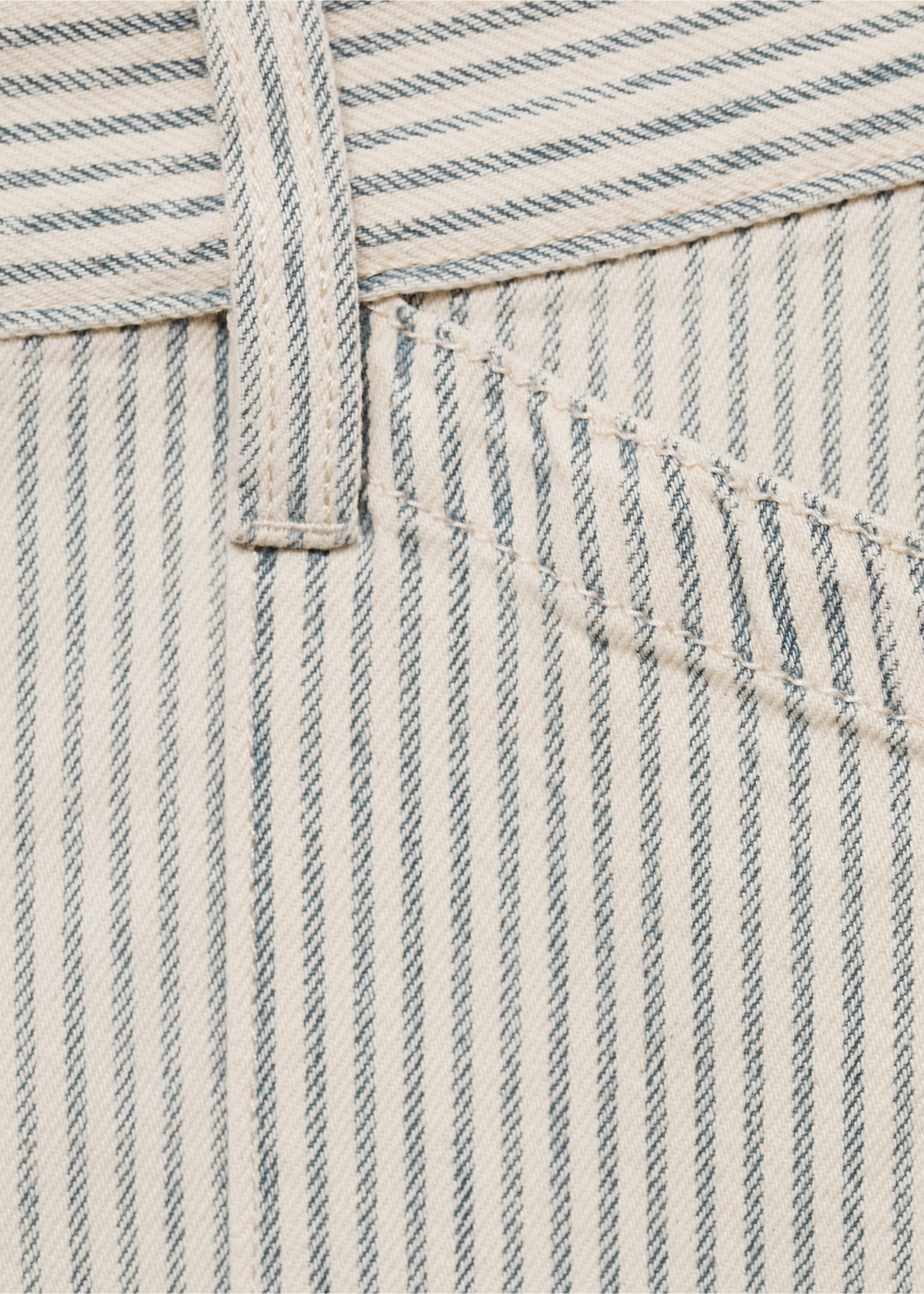 Gestreifte Wideleg-Jeans - Detail des Artikels 8, Beige. Ref: 77032915-00.