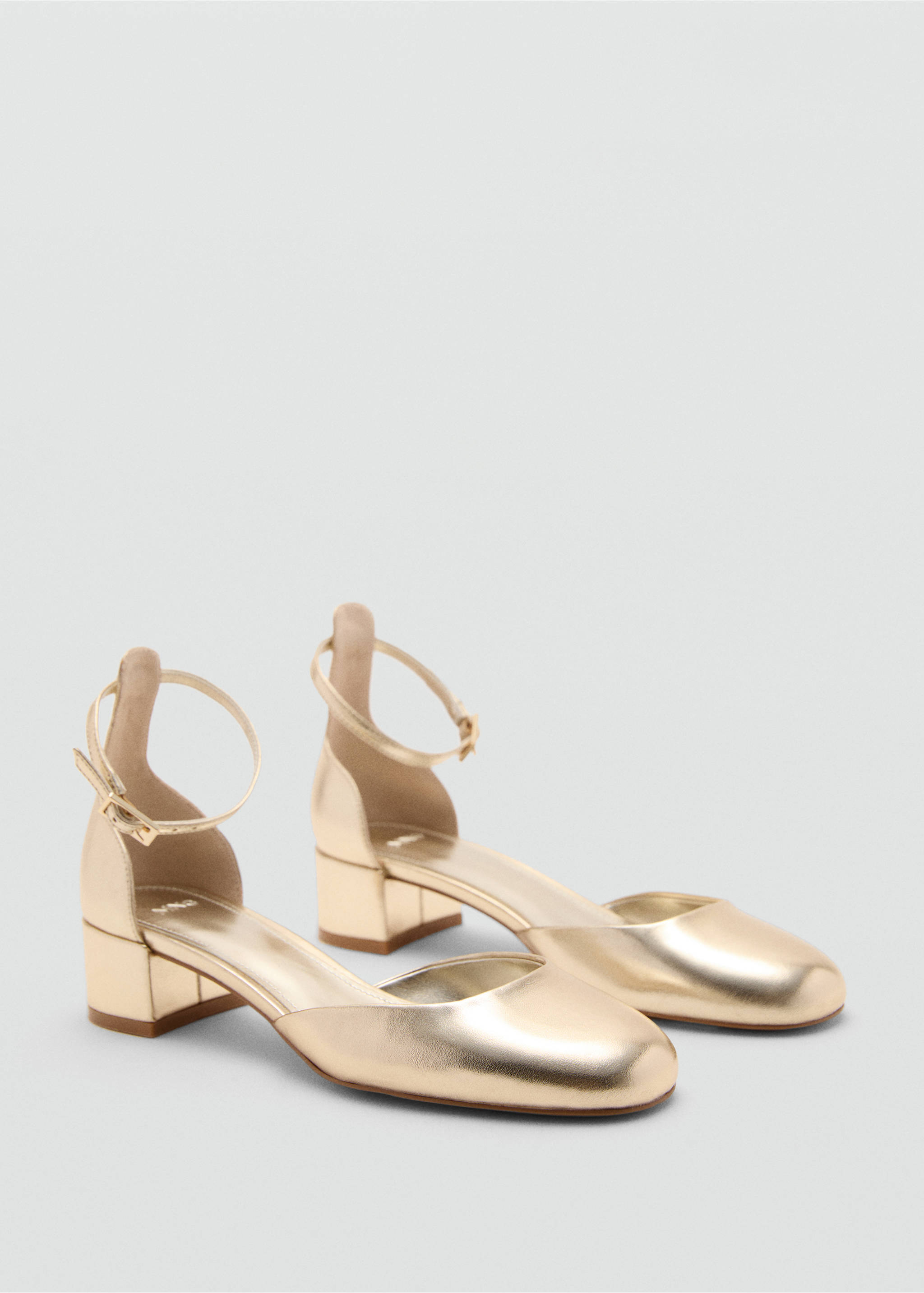 Patent-effect stiletto-heel shoes - Medium plane, Gold. Ref: 77032922-00.
