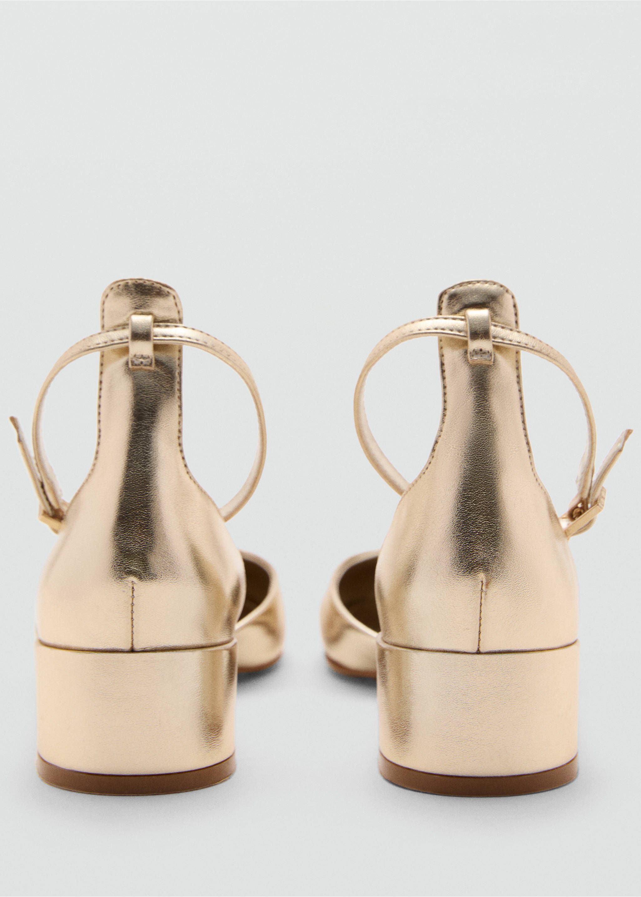 Patent-effect stiletto-heel shoes - Details of the article 1, Gold. Ref: 77032922-00.