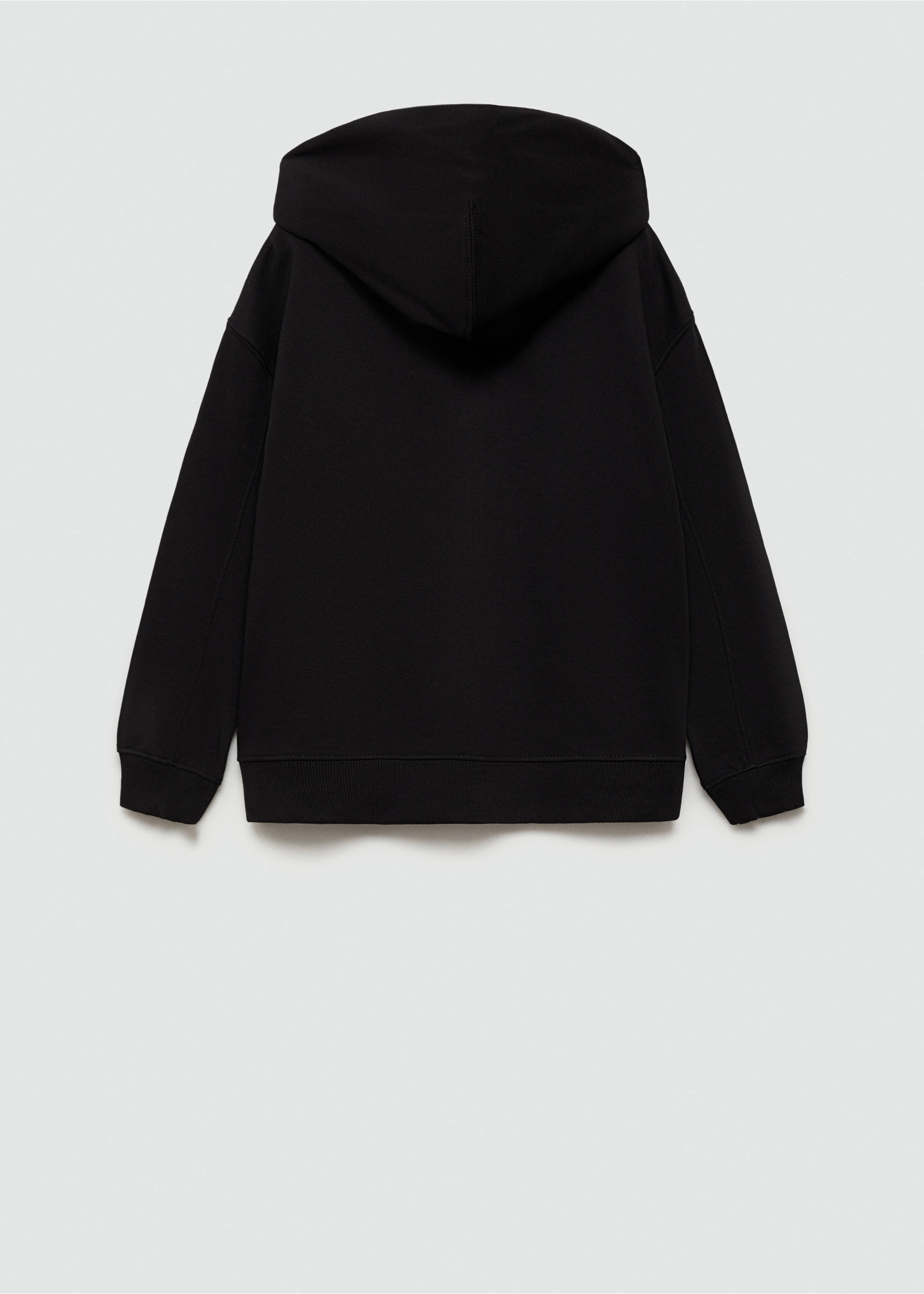 Zipped hoodie - Reverse of the article, Black. Ref: 77032923-00.
