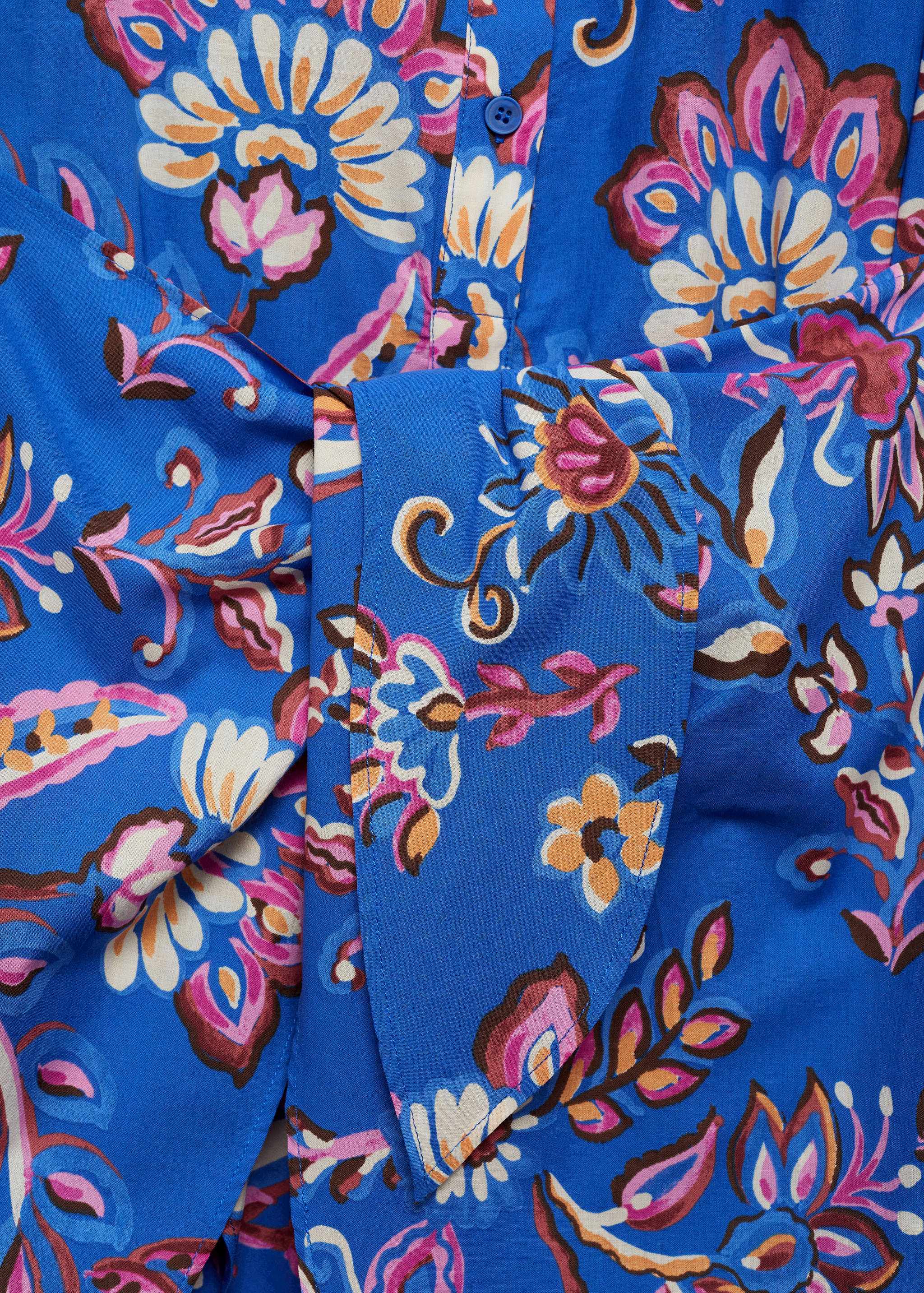 Floral print dress with bow - Details of the article 8